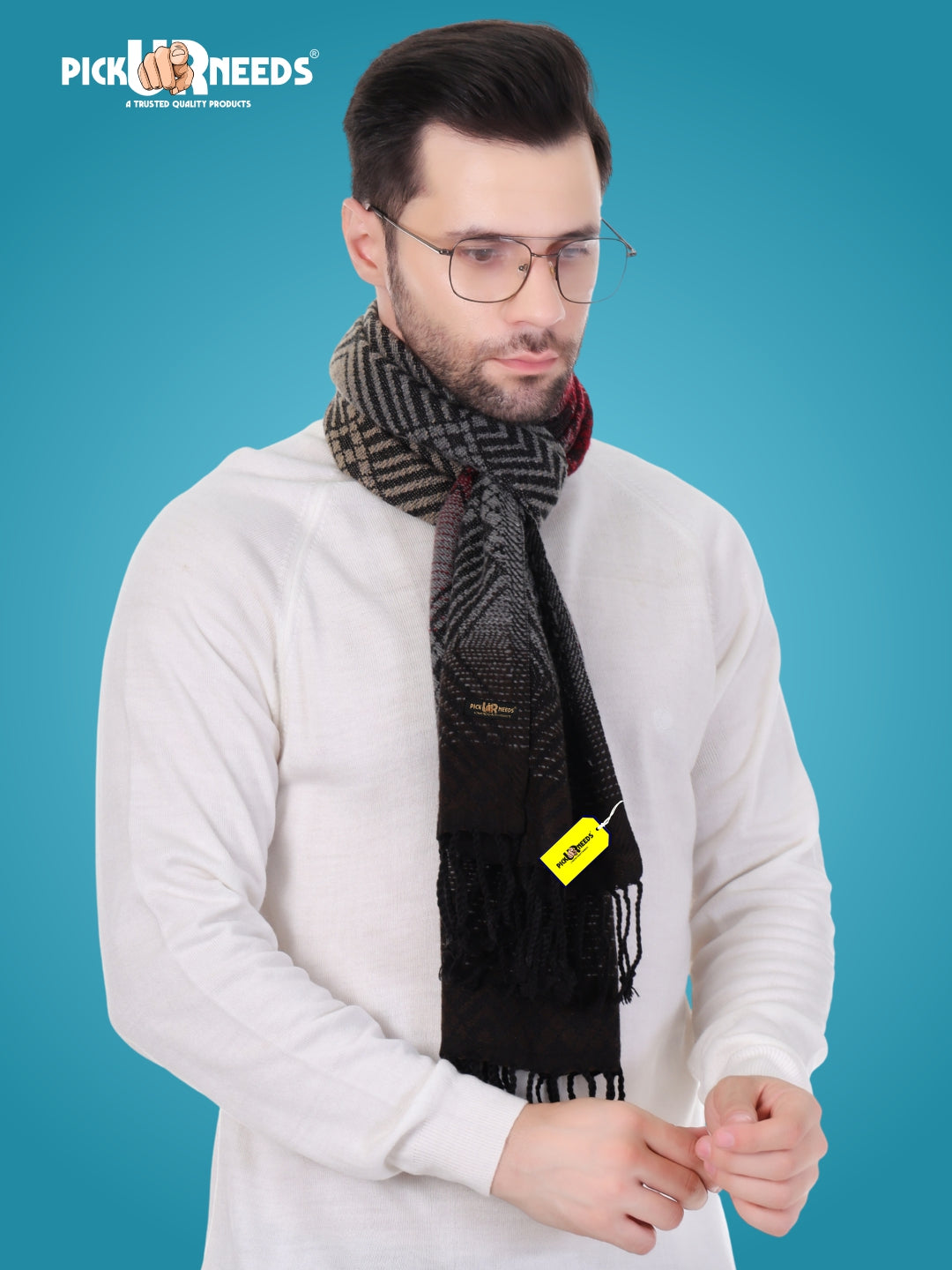 Pick Ur Needs Winter Premium Knitted Muffler for Men Stylish Warm Soft Scarf Durable Breathable Winter Neck Wrap