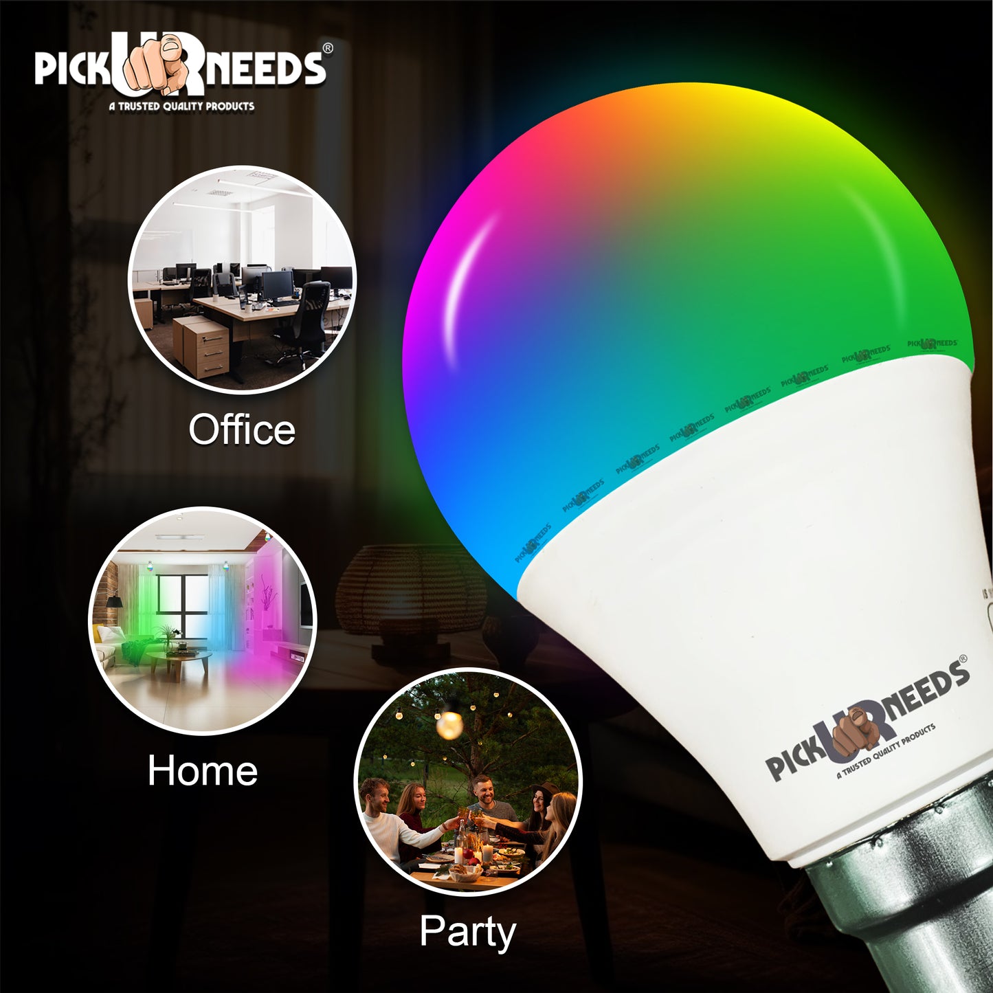 Pick Ur Needs 18 LEDs 5 m Multicolor Color Changing Bulb Rice Lights  (Pack of 4)
