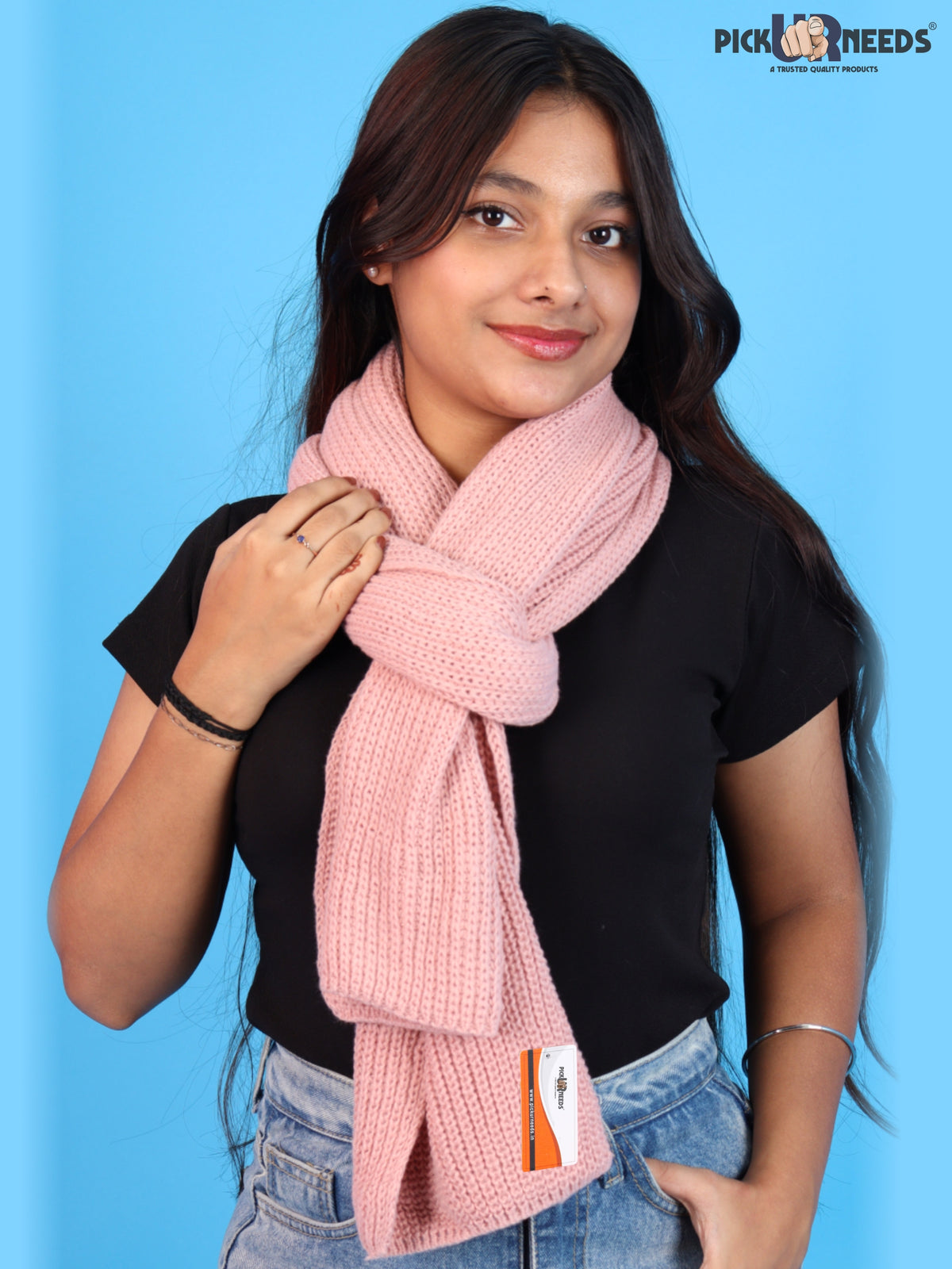 Pick Ur Needs Soft Warm Winter Muffler Shawl Stole Knitted Wrap for Girls & Women Stylish Lightweight Shoulder Scarf