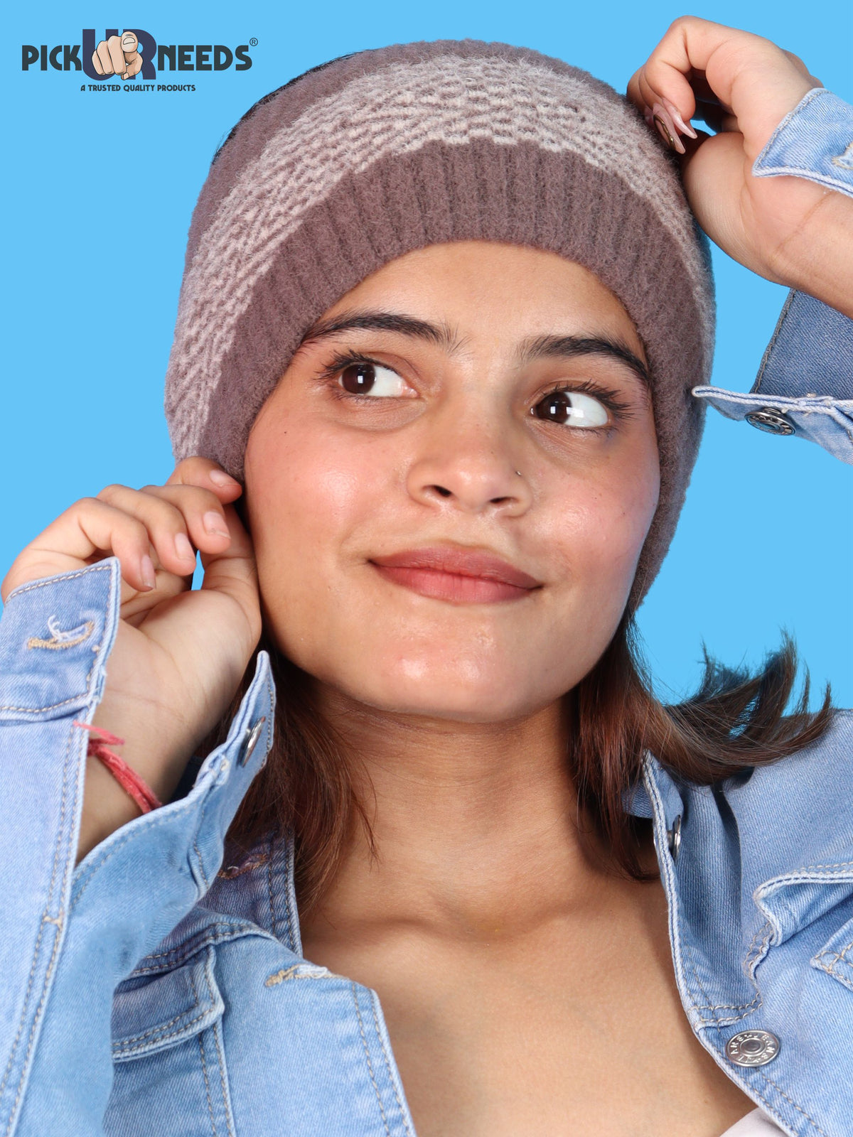 Pick Ur Needs Unisex Winter Headband Ear Warmer For Women & Men Soft Stretch Warm Head Wrap with Geometric Pattern