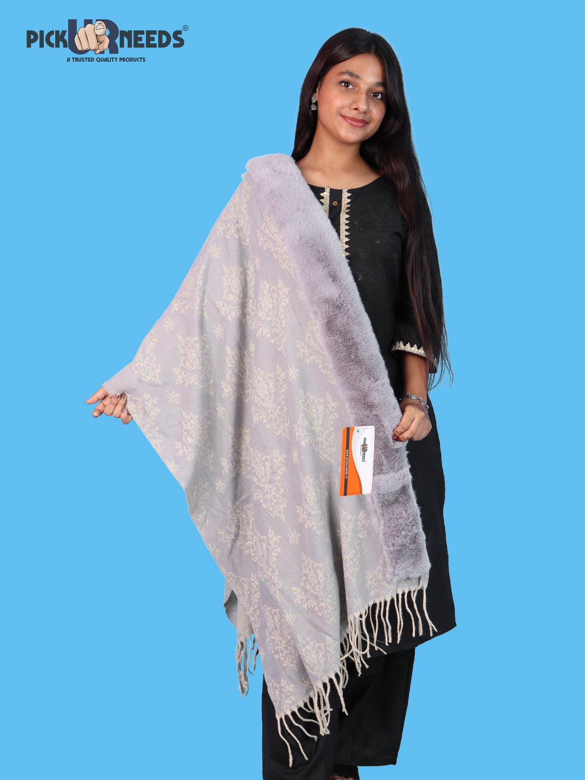 Pick Ur Needs Pashmina Self Design Women Shawl