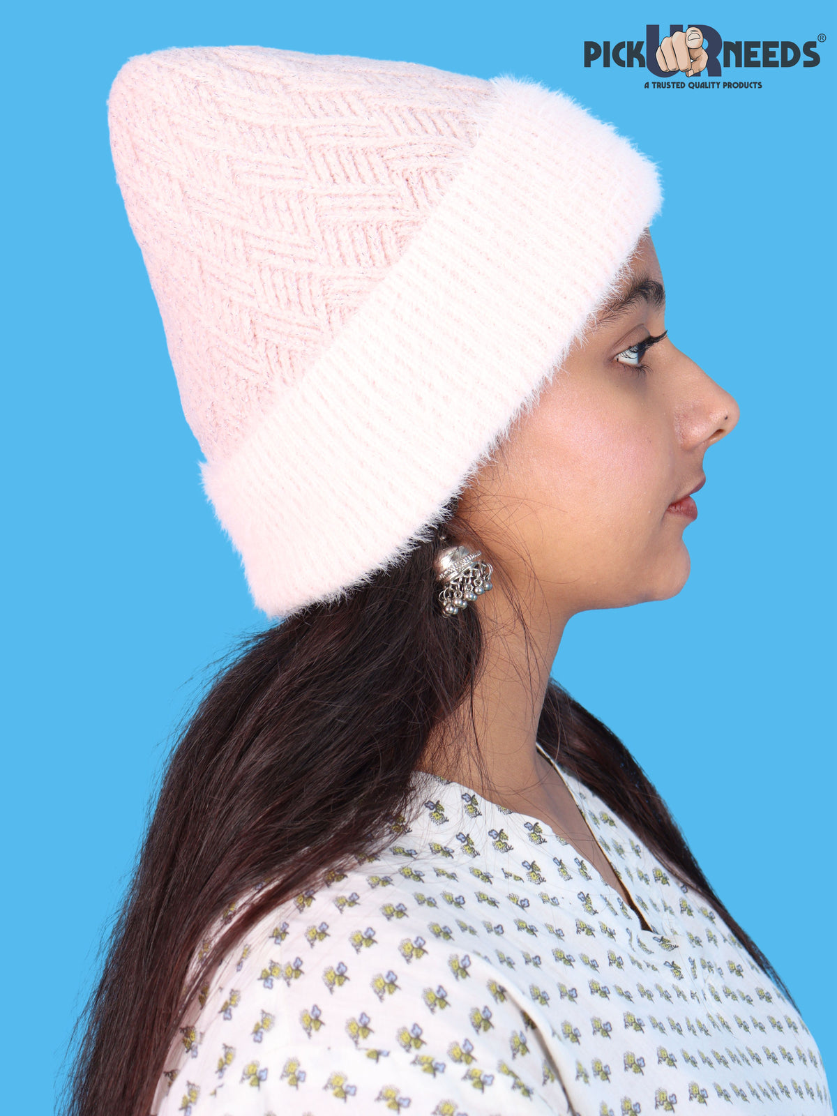 Pick Ur Needs Women & Girls Winter Beanie Cap Cozy & Soft Knitted Warm Hat with Stretchable Fit