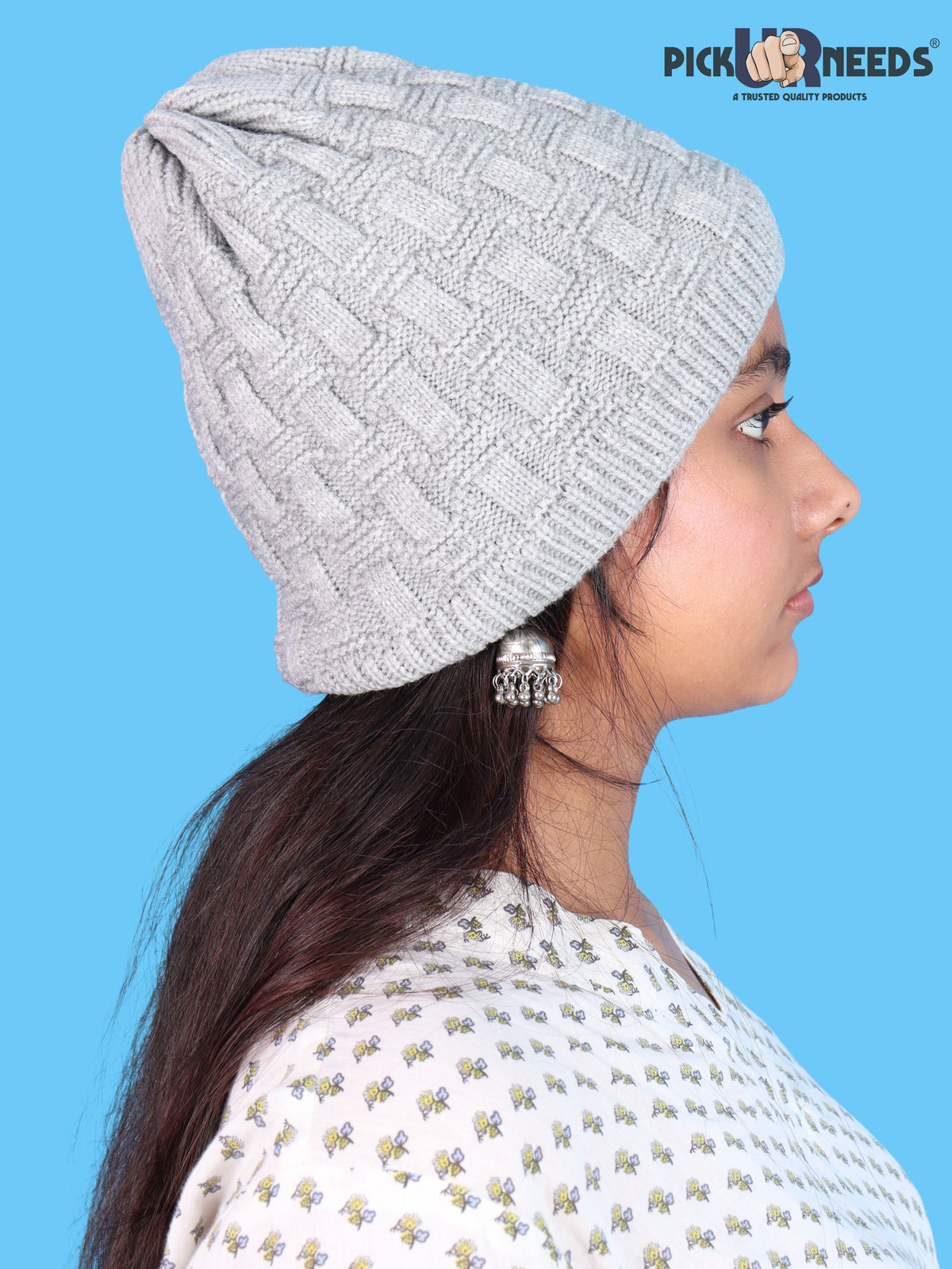 Pick Ur Needs Stylish Winter Cap for Women & Girls Warm Cozy Stretchable with Soft Knit Fabric