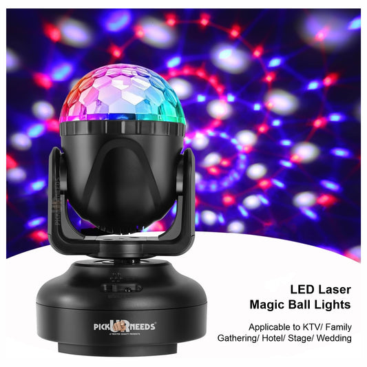 Pick Ur Needs Mini LED Moving Head Light | RGB Color Disco Party Light | Stage DJ Laser Light with 3 Adjustment Modes for Home, Wedding, Bar & Festival