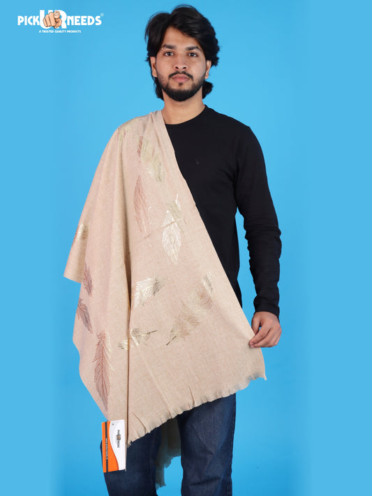 Pick Ur Needs Winter Shawl, Scarf, Stole & Muffler with Elegant Feather Print Soft Lightweight Winter Wrap for Men Stylish Scarf Stole for Kurta, Shirt For Boys