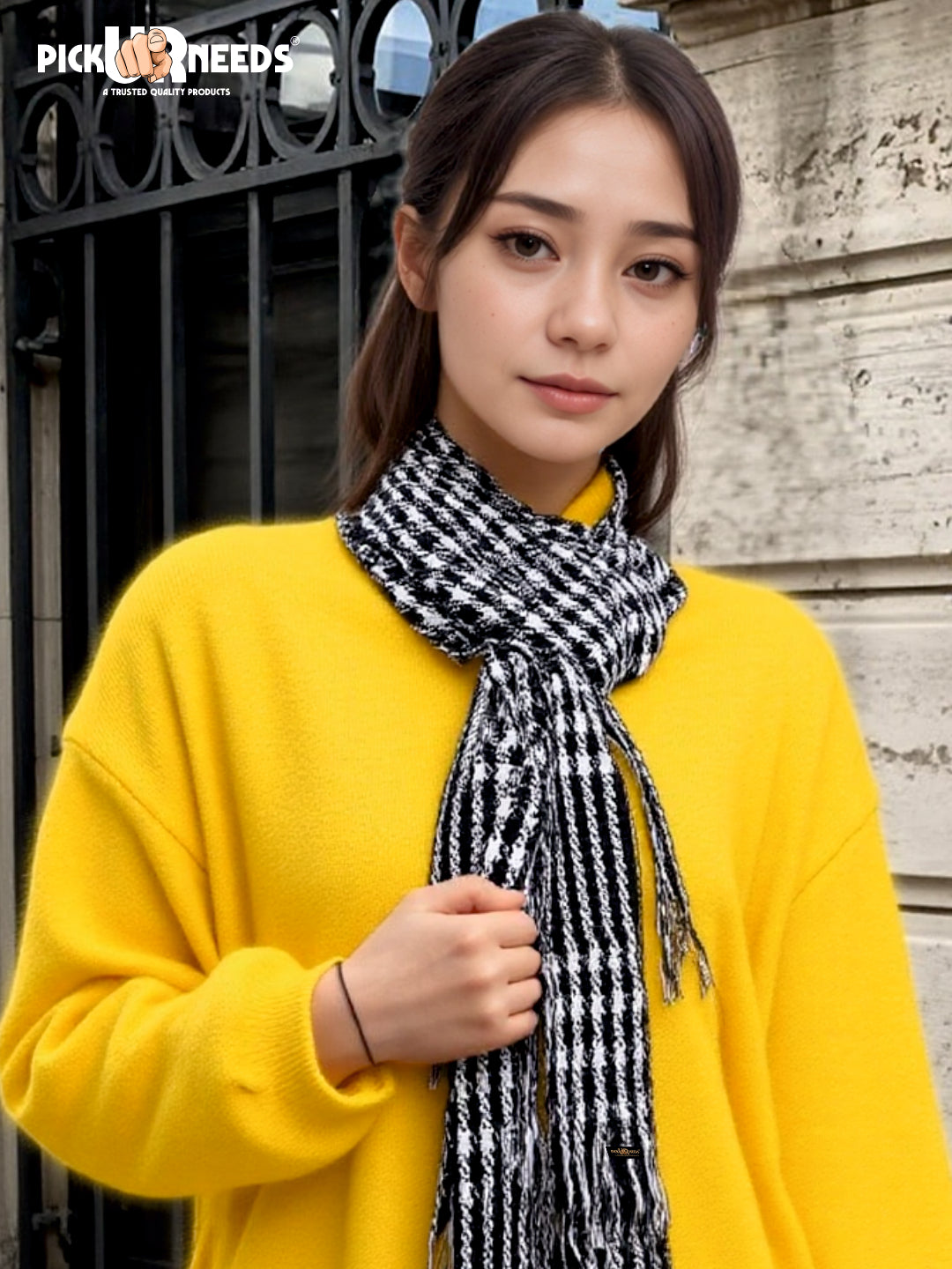 Pick Ur Needs Pure Cashmere Womens Winter Stylish Muffler Warm, Soft and Trendy Scarves for Cold W