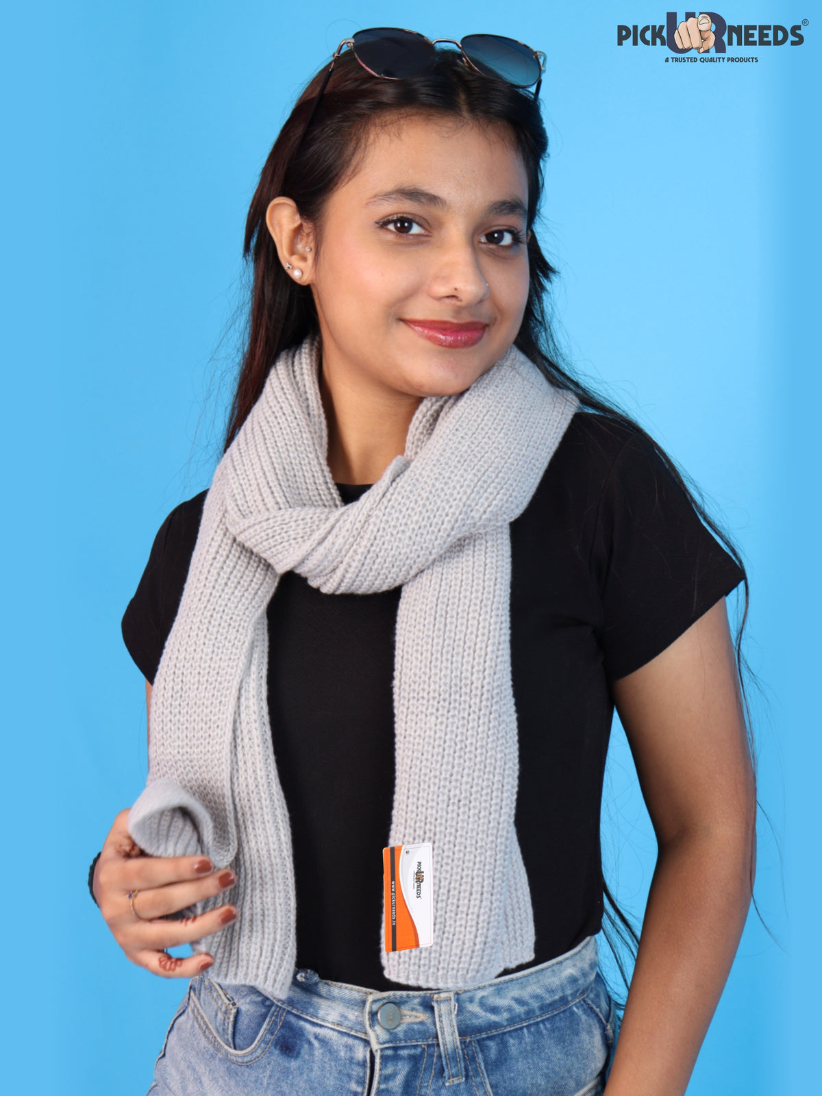 Pick Ur Needs Soft Warm Winter Muffler Shawl Stole Knitted Wrap for Girls & Women Stylish Lightweight Shoulder Scarf