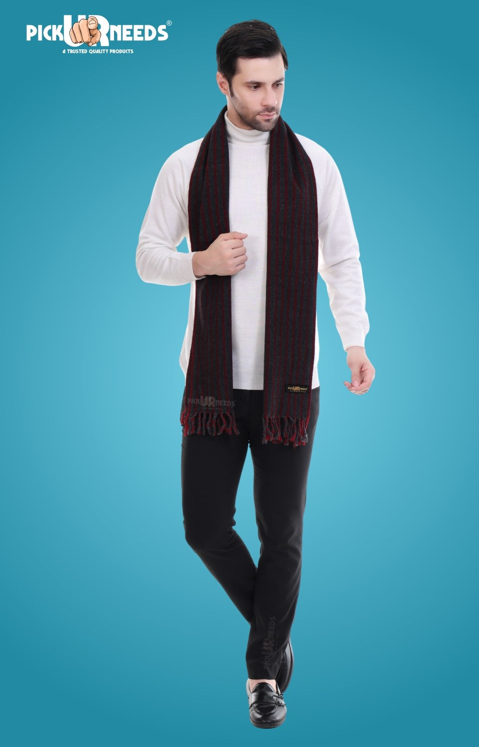 Pick Ur Needs Stylish Men’s Muffler – Warm, Soft & Trendy Winter Accessory