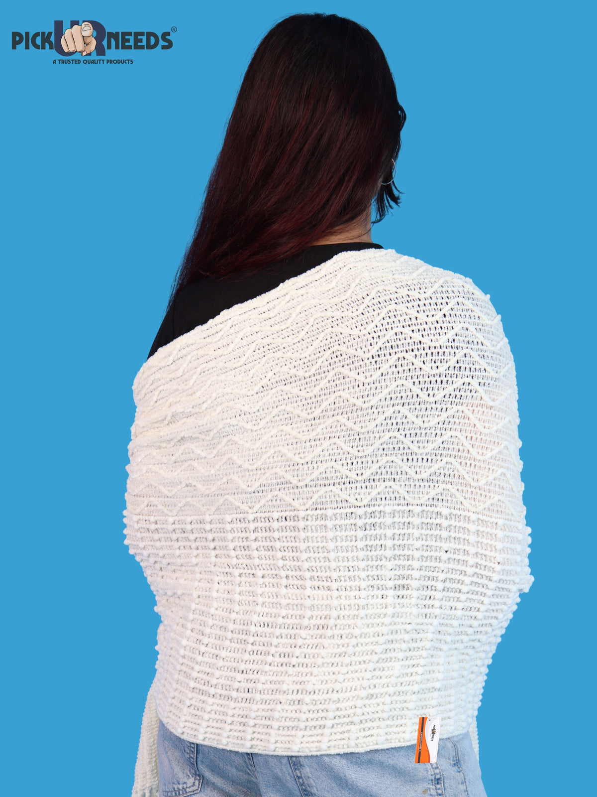 Pick Ur Needs Winter Premium Muffler for Women Soft Textured Woven with Elegant Fringe Detailing Warm For Girls