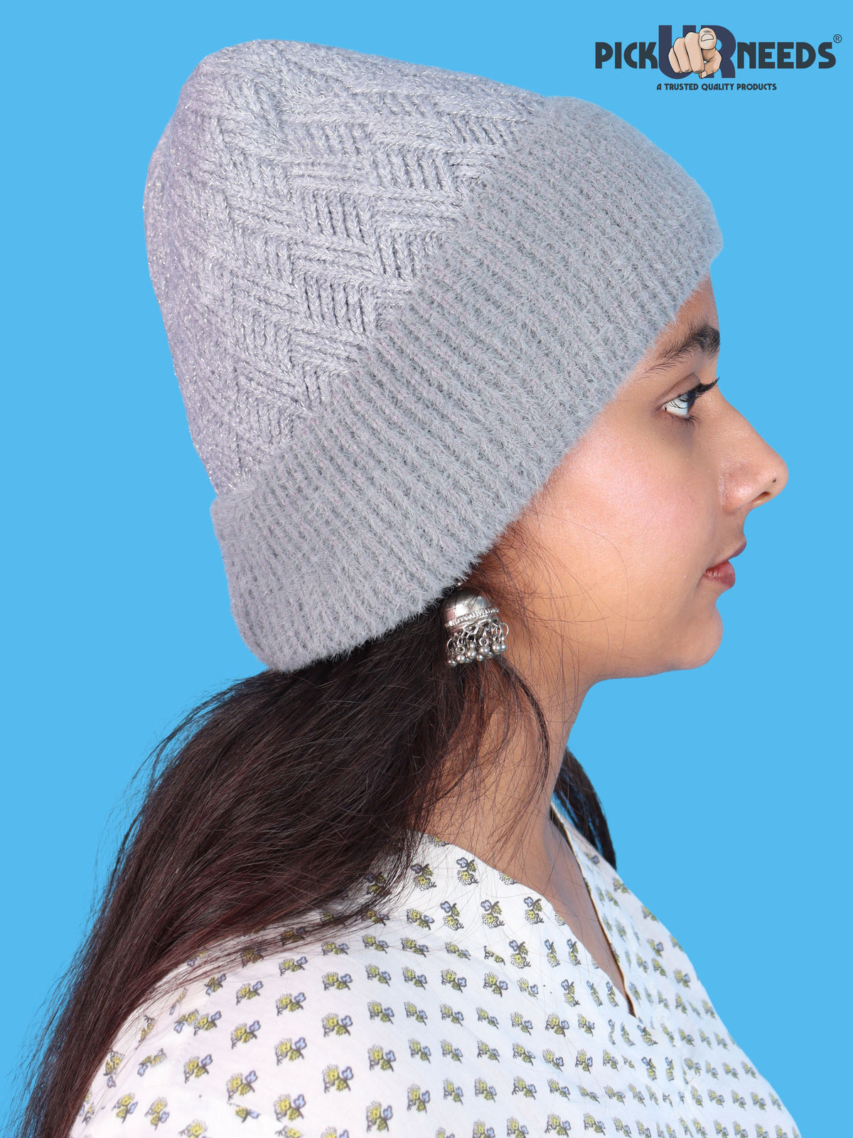 Pick Ur Needs Women & Girls Winter Beanie Cap Cozy & Soft Knitted Warm Hat with Stretchable Fit