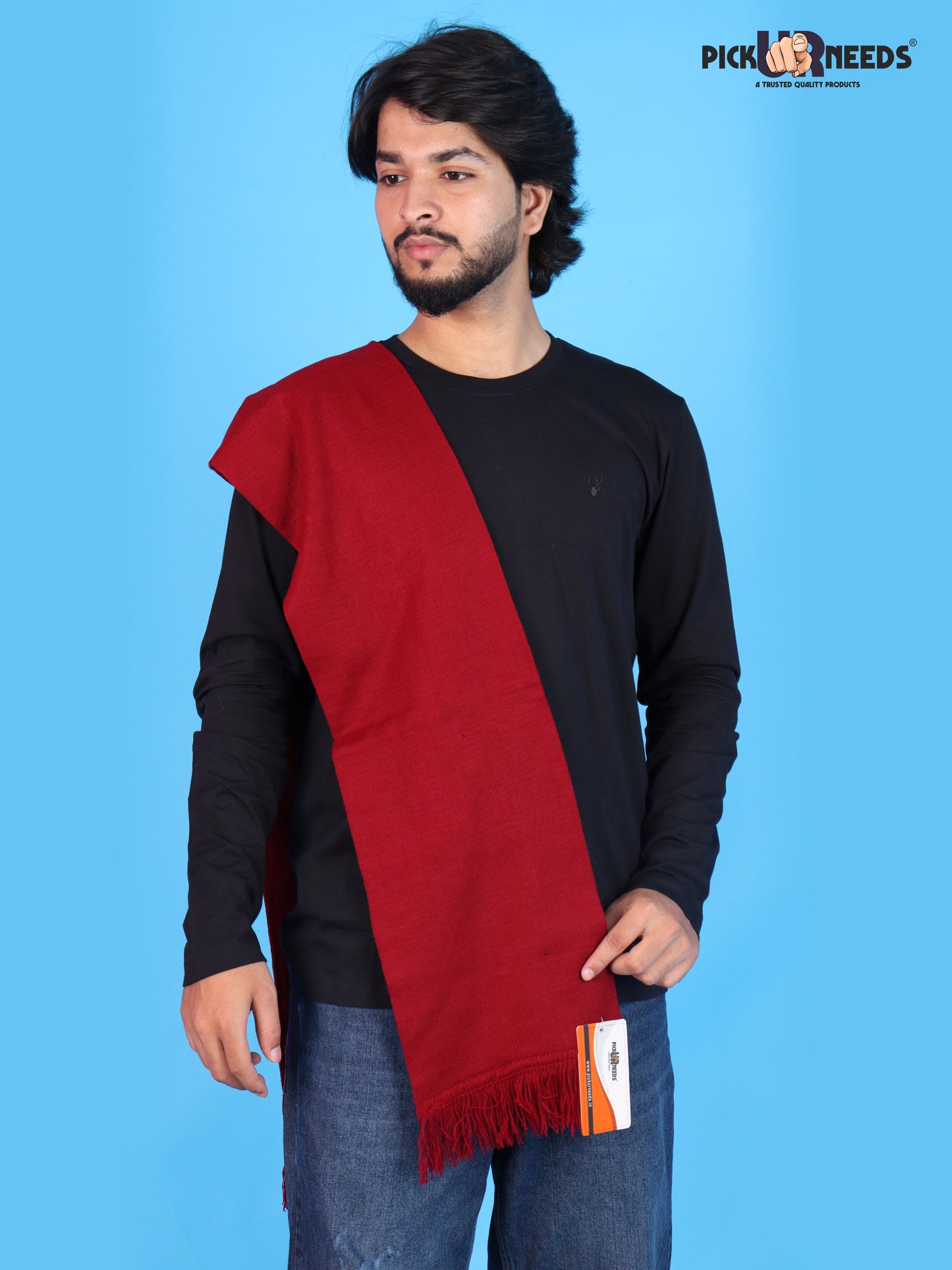 Pick Ur Needs Mens Winter Muffler Scarf for Boys & Men Soft Warm Neck Wrap Stole Lightweight Shawl