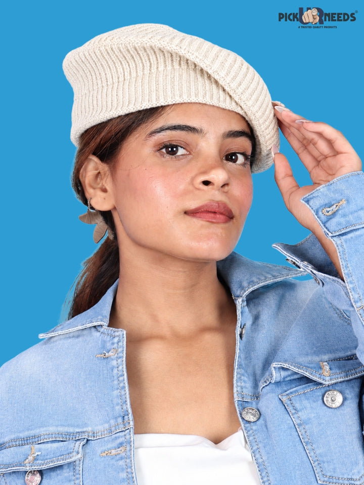 Pick Ur Needs Knitted Beret for Women – Stylish, Warm & Lightweight Winter Hat
