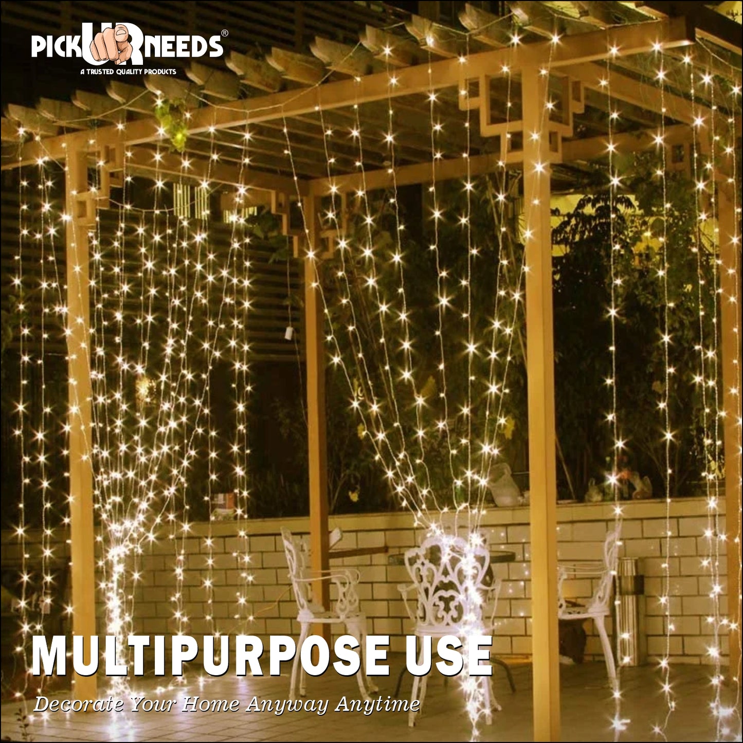 Pick Ur Needs 24 LEDs 10 m Beige Flickering Water Drop Rice Lights