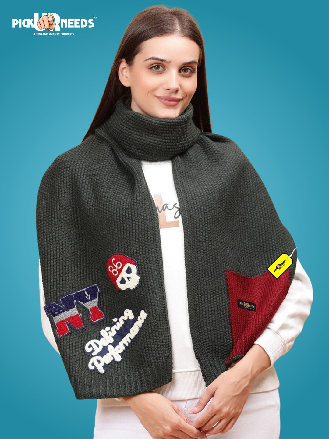 Pick Ur Needs Self Design Women Muffler