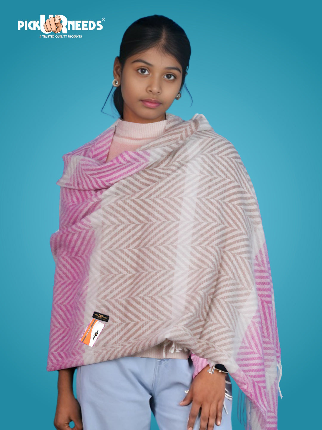 Pick Ur Needs Women's Designer Shawl Cozy Winter Wrap Soft Lightweight Shawl for Office & Travel