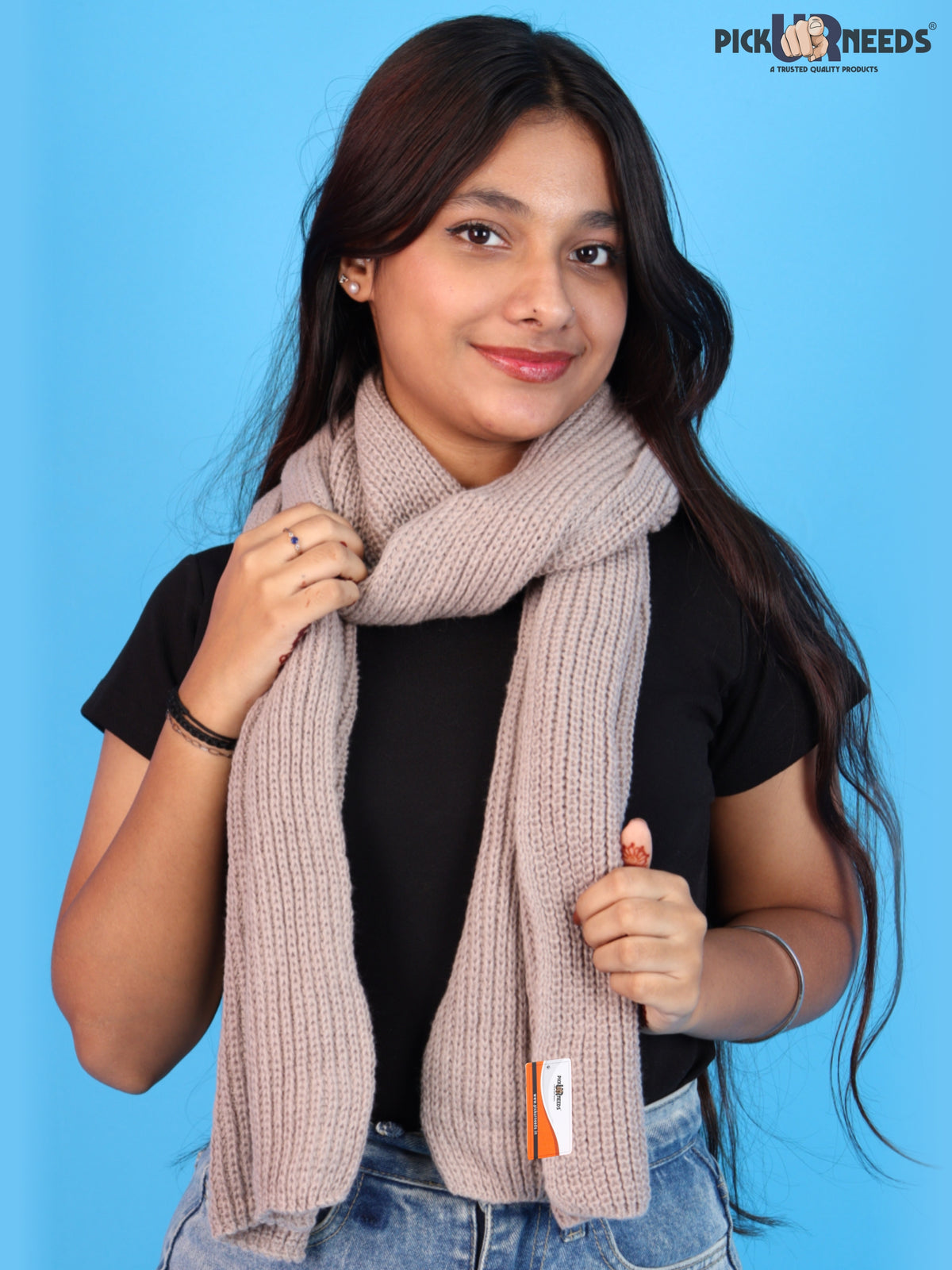 Pick Ur Needs Soft Warm Winter Muffler Shawl Stole Knitted Wrap for Girls & Women Stylish Lightweight Shoulder Scarf