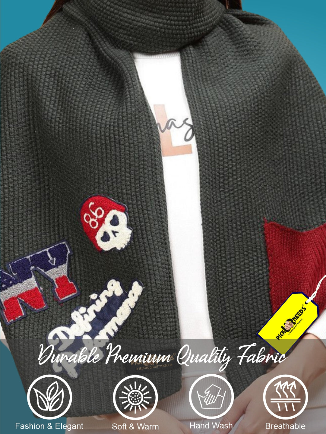 Pick Ur Needs Self Design Women Muffler
