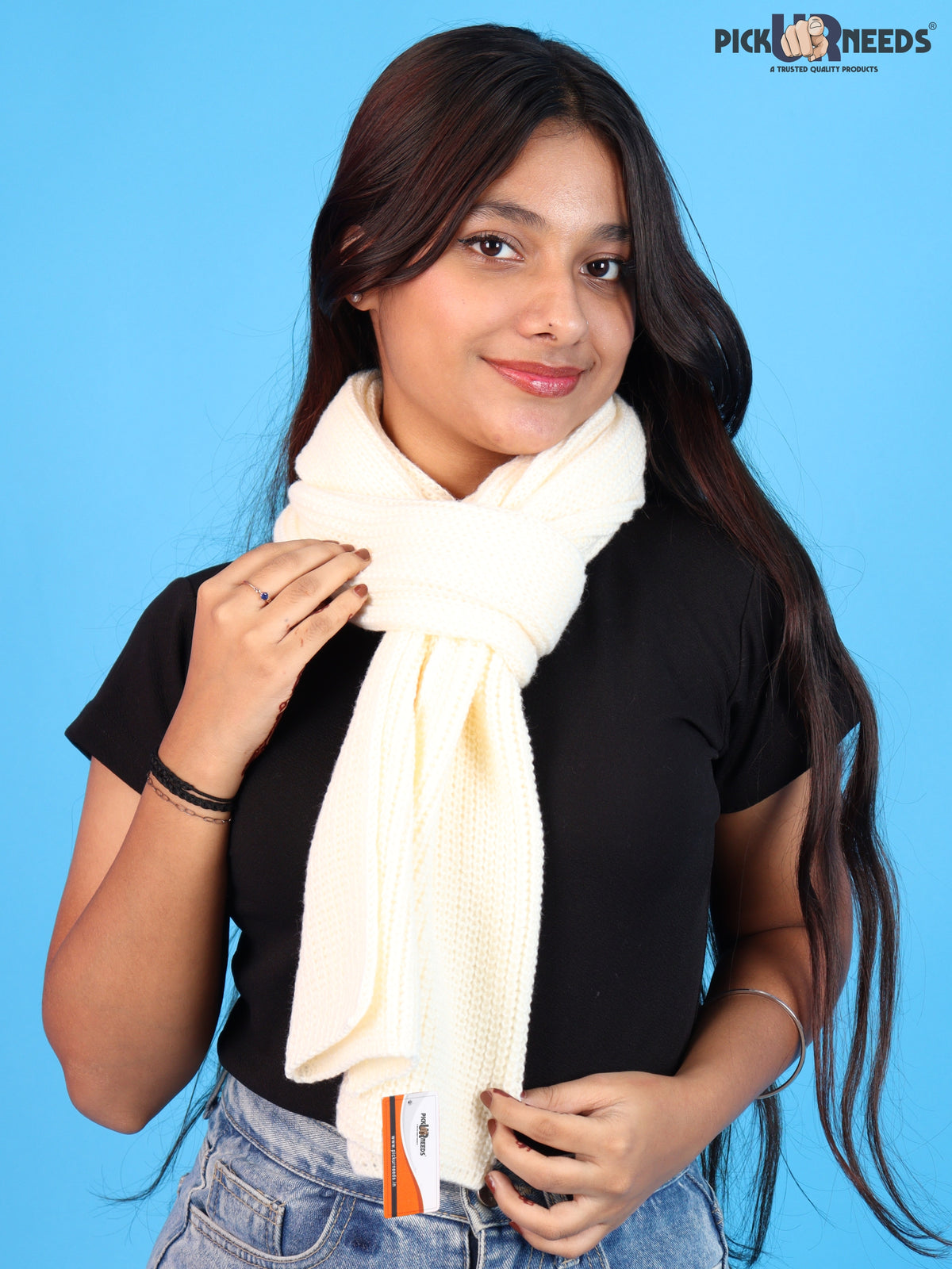 Pick Ur Needs Soft Warm Winter Muffler Shawl Stole Knitted Wrap for Girls & Women Stylish Lightweight Shoulder Scarf