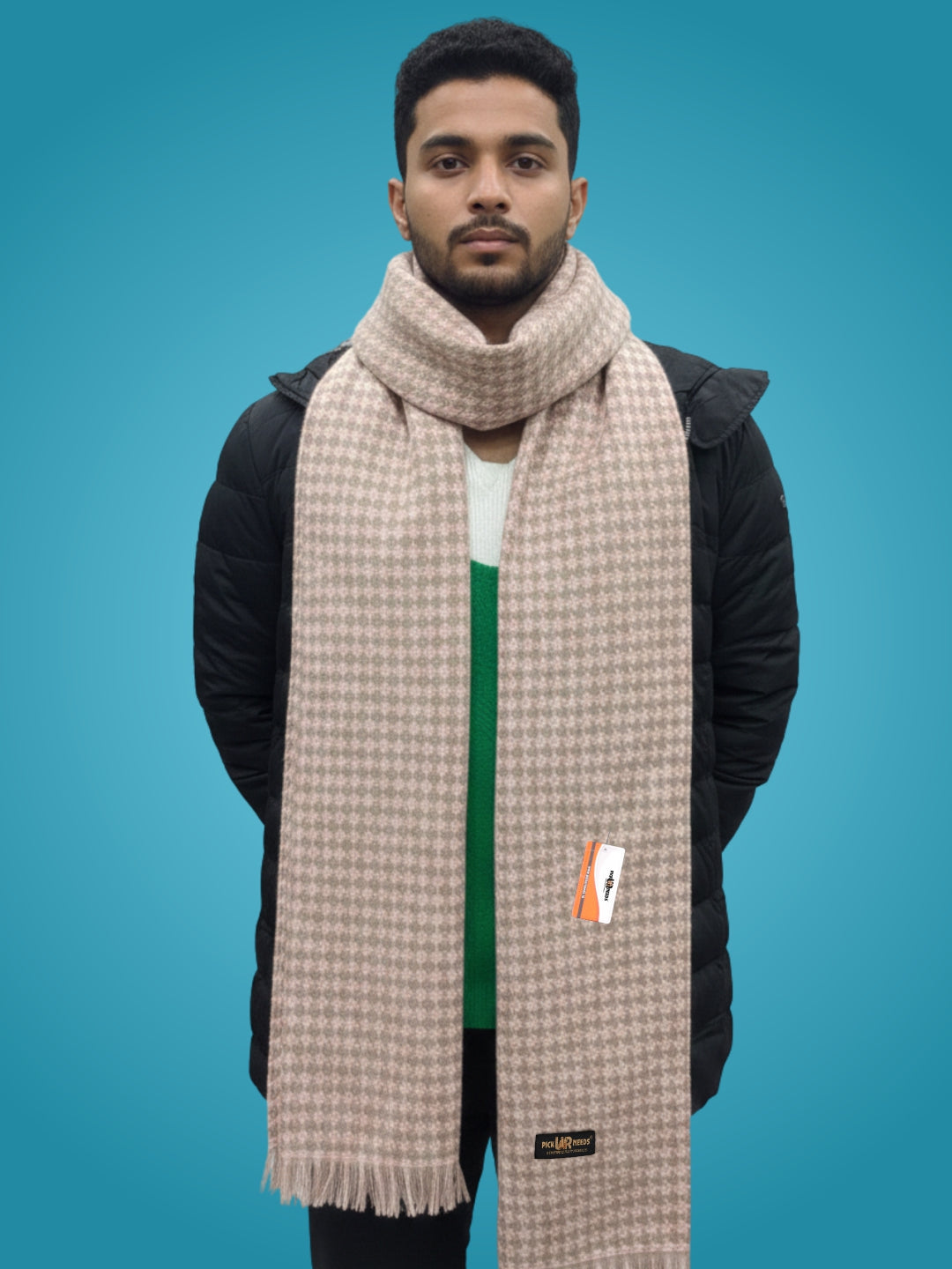Pick Ur Needs Soft, Warm & Breathable Premium Wool Blend Winter Scarf for Men Fashionable Elegant Muffler
