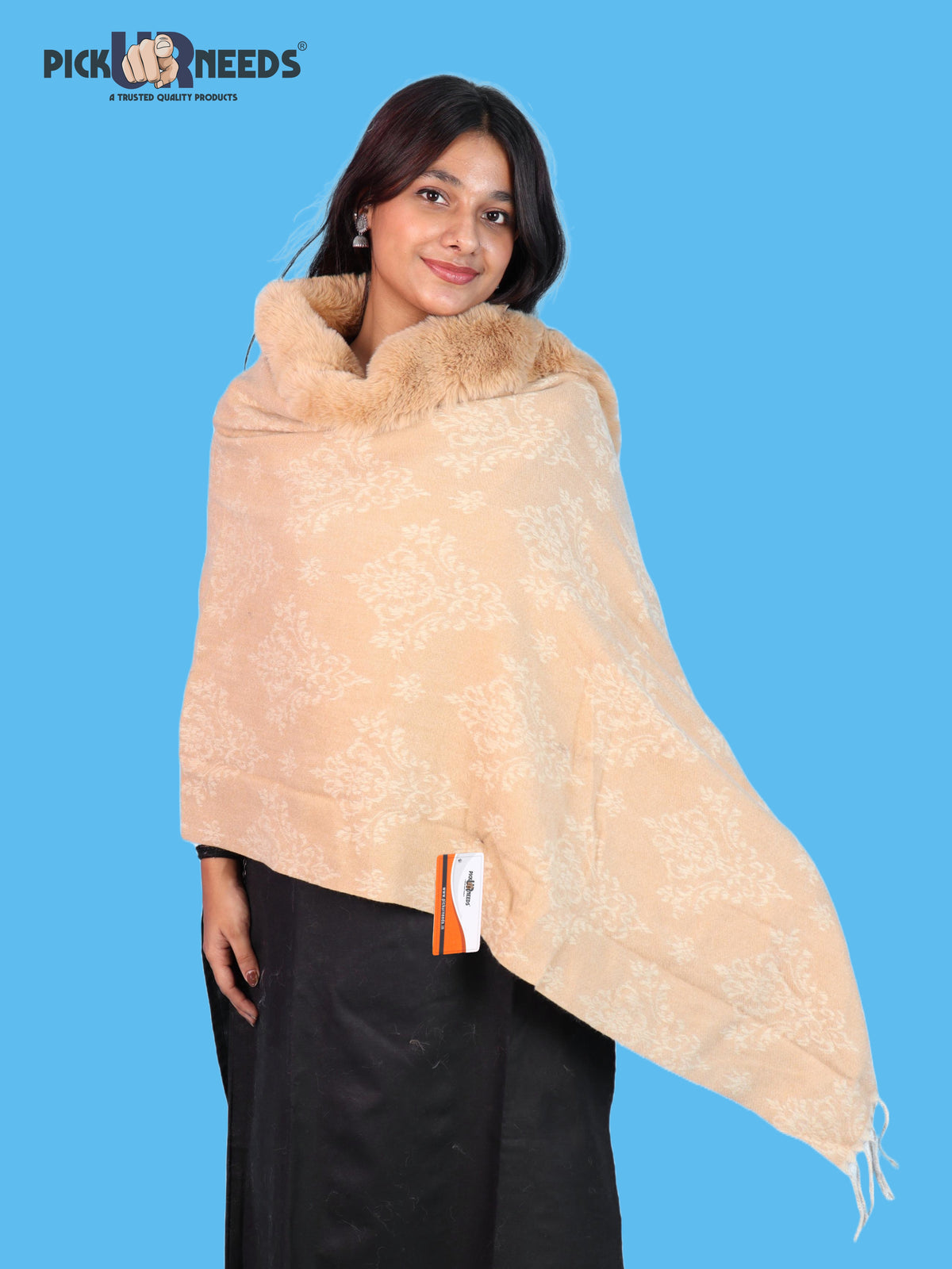 Pick Ur Needs Pashmina Self Design Women Shawl