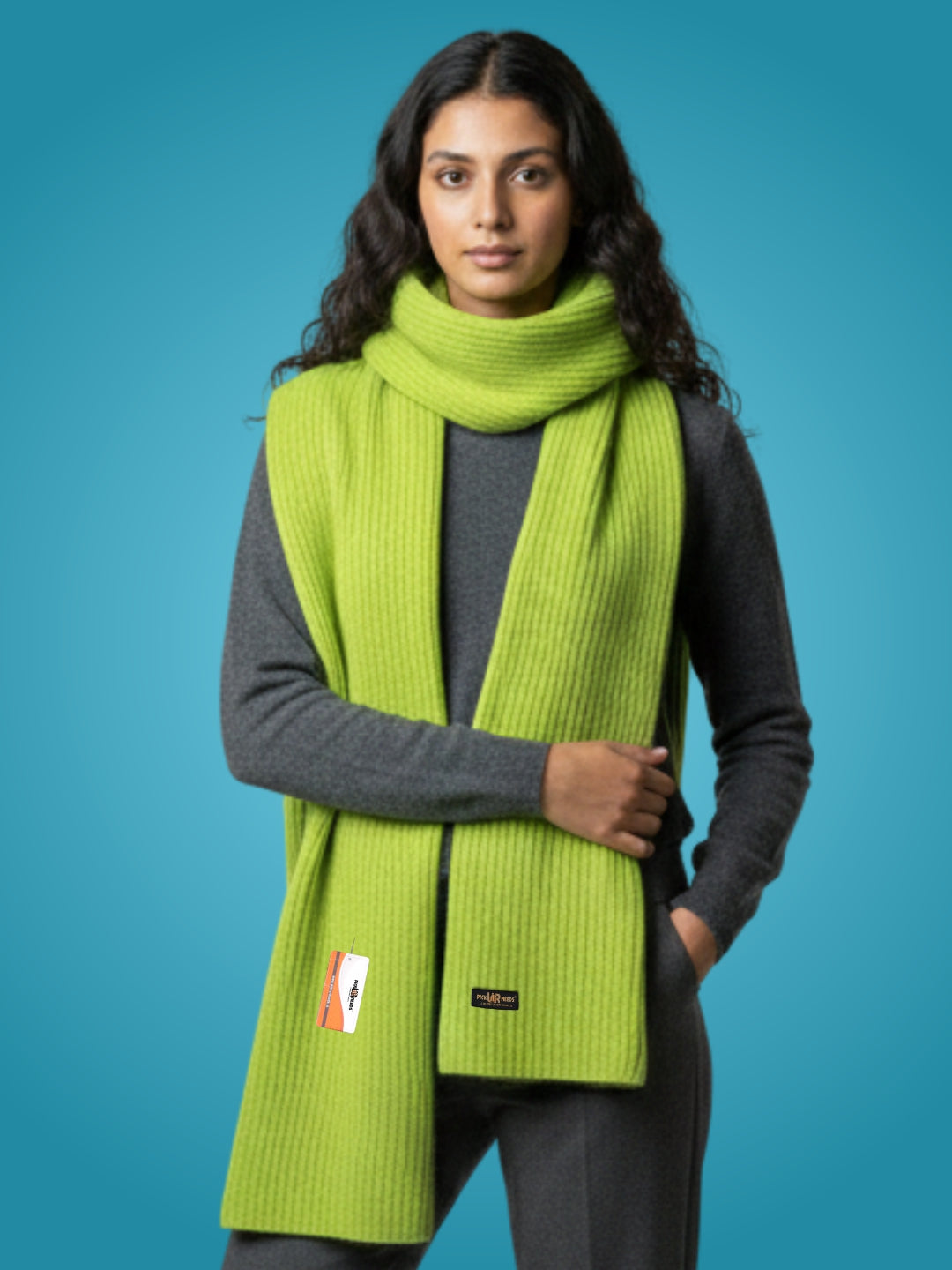 Pick Ur Needs Ultra Soft Ribbed Knit Muffler for Women Warm Winter Woolen Scarf Cozy Lightweight Neck Warmer for Casual & Outdoor Use