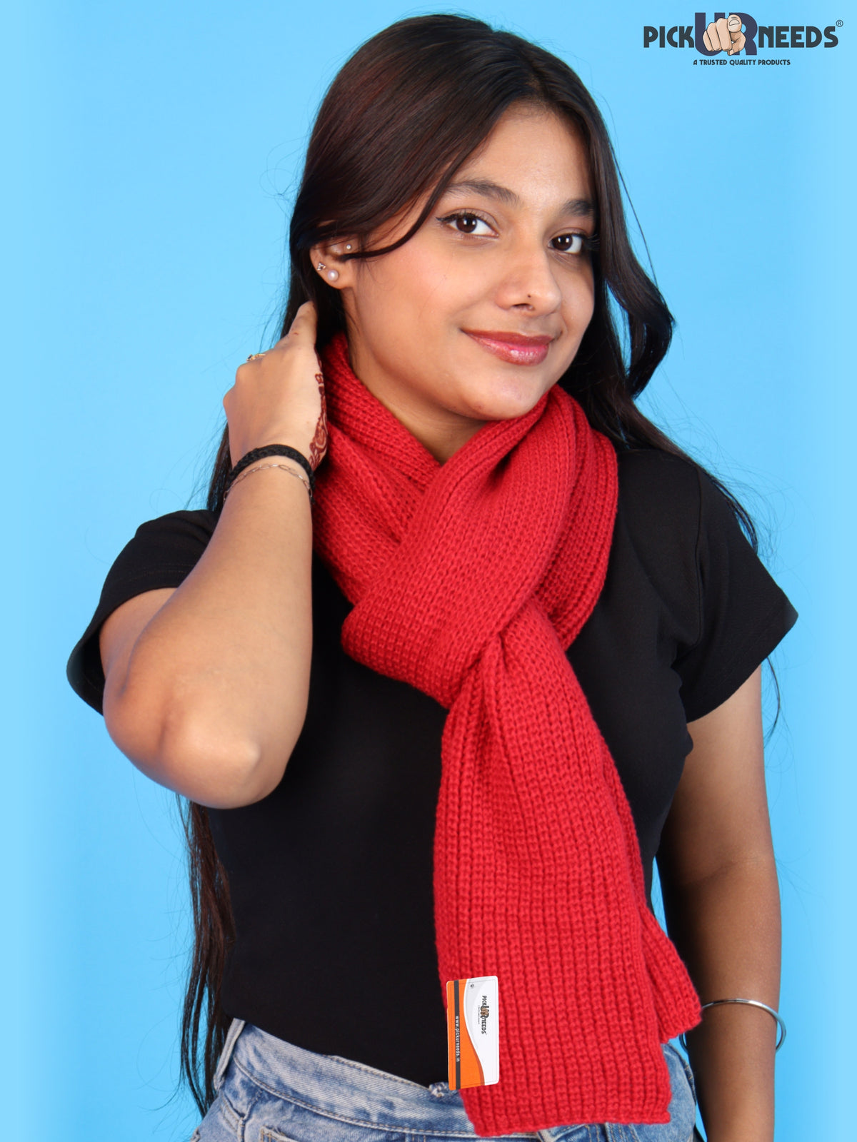 Pick Ur Needs Soft Warm Winter Muffler Shawl Stole Knitted Wrap for Girls & Women Stylish Lightweight Shoulder Scarf