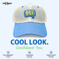 Pick Ur Needs Teenager Stylish Mesh Cap Lightweight Breathable Baseball Hat with “Hi” Embroidery Sun Protection Adjustable Snapback Cap for Boys & Girls