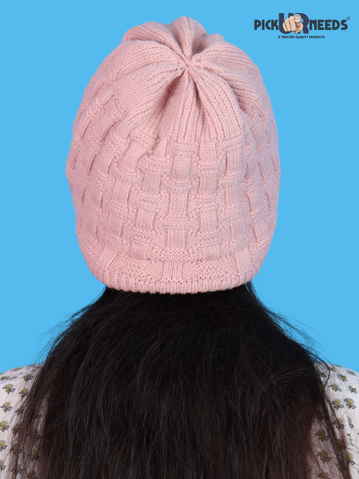 Pick Ur Needs Stylish Winter Cap for Women & Girls Warm Cozy Stretchable with Soft Knit Fabric