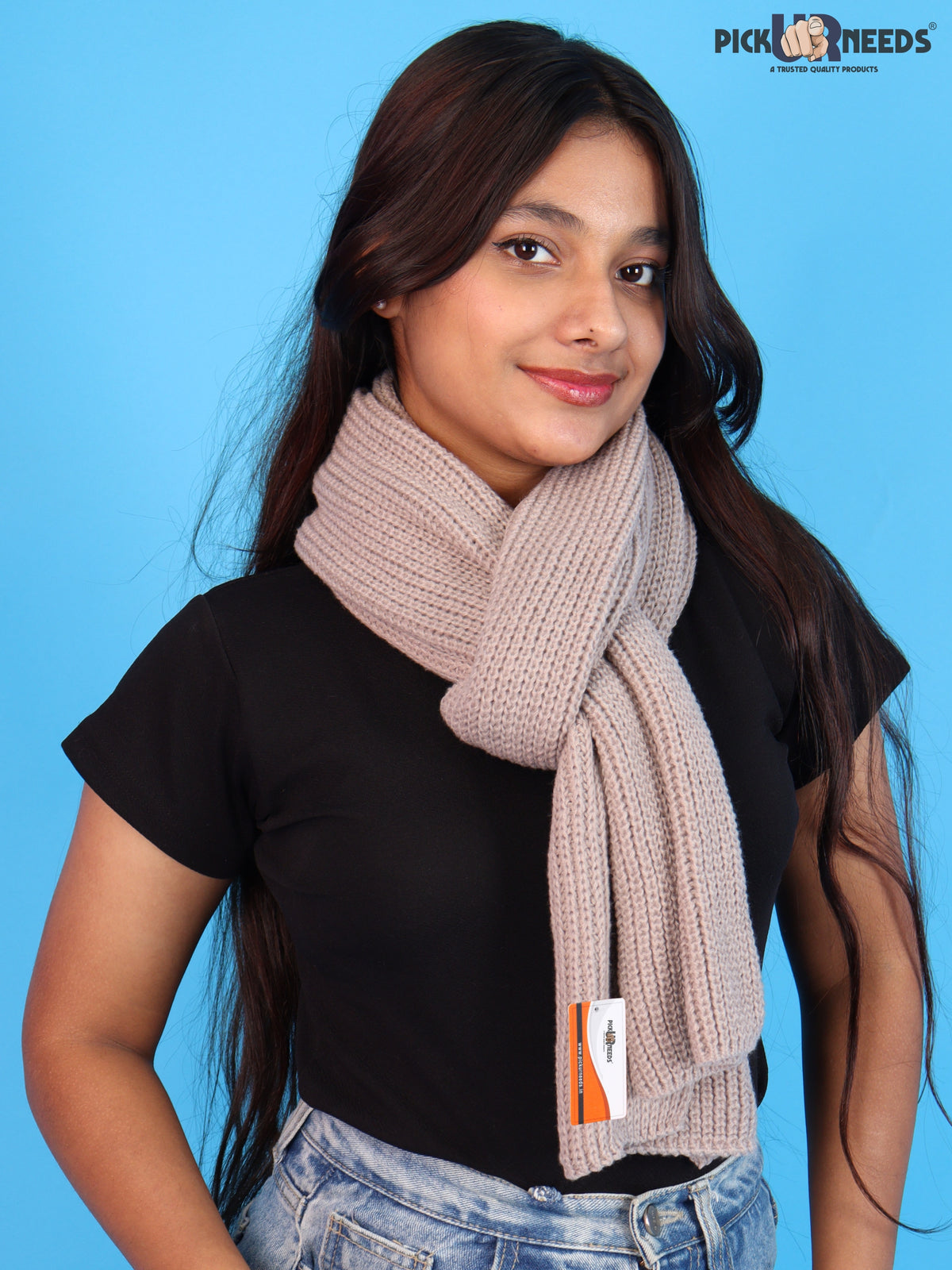Pick Ur Needs Soft Warm Winter Muffler Shawl Stole Knitted Wrap for Girls & Women Stylish Lightweight Shoulder Scarf