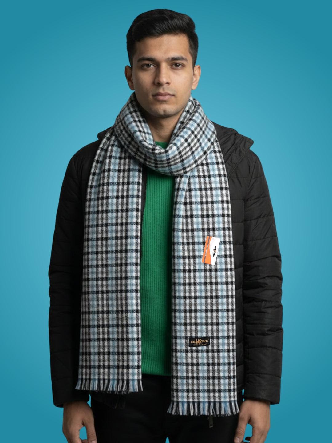 Pick Ur Needs Soft, Warm & Breathable Premium Wool Blend Winter Scarf for Men Fashionable Elegant Muffler