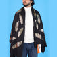 Pick Ur Needs Winter Shawl, Scarf, Stole & Muffler with Elegant Feather Print Soft Lightweight Winter Wrap for Men Stylish Scarf Stole for Kurta, Shirt For Boys