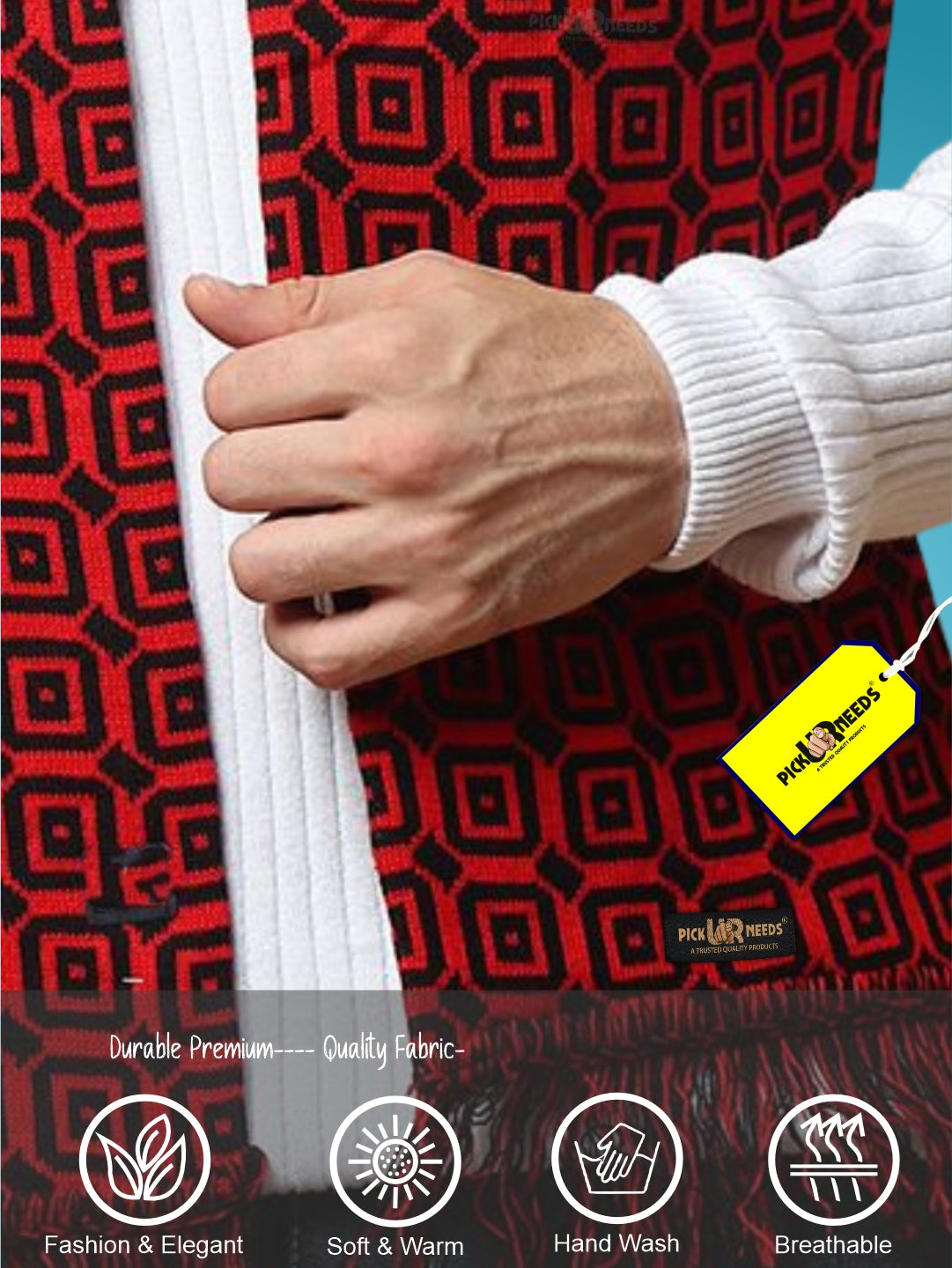 Pick Ur Needs Geometric Print Men Muffler