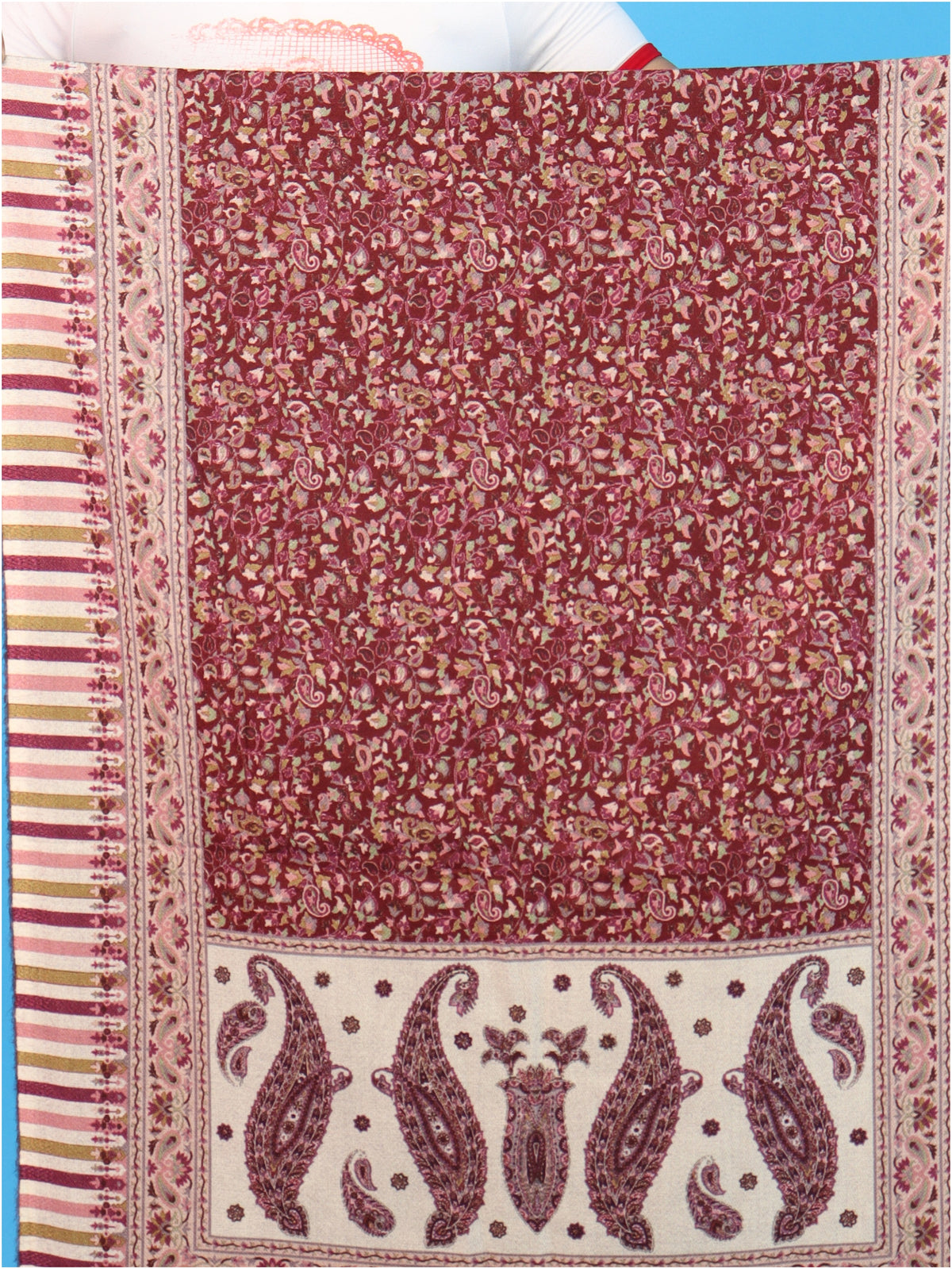 Pick Ur Needs Women Winter Shawl & Muffler Soft Warm Floral Paisley Printed Stole with Tassels Stylish Lightweight Neck Wrap Scarf for Women & Girls
