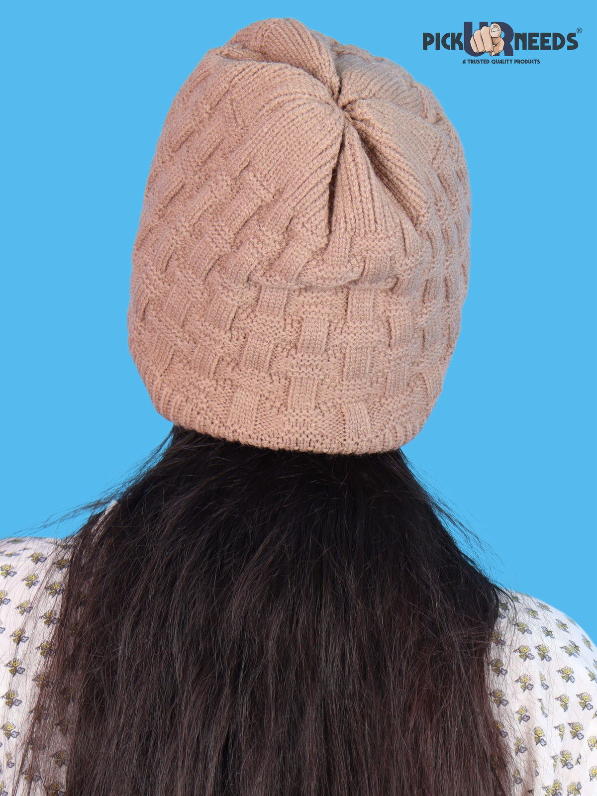 Pick Ur Needs Stylish Winter Cap for Women & Girls Warm Cozy Stretchable with Soft Knit Fabric