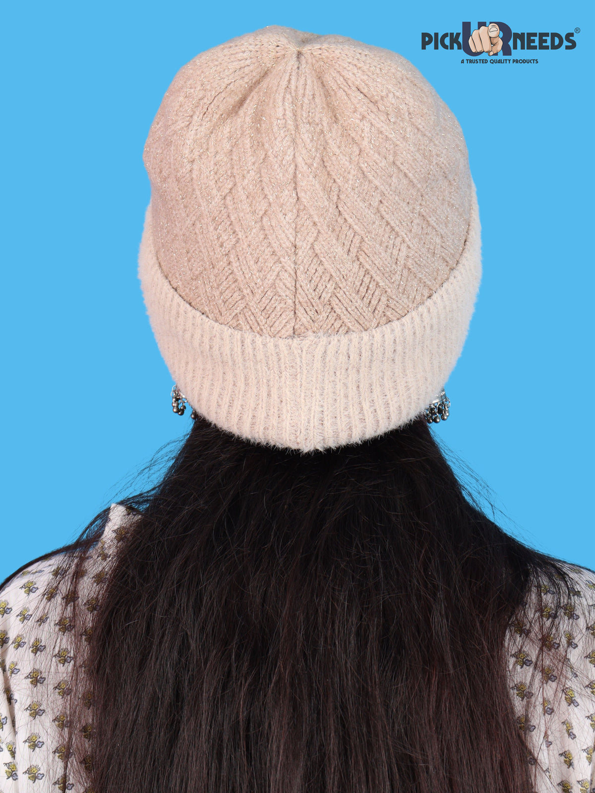 Pick Ur Needs Women & Girls Winter Beanie Cap Cozy & Soft Knitted Warm Hat with Stretchable Fit