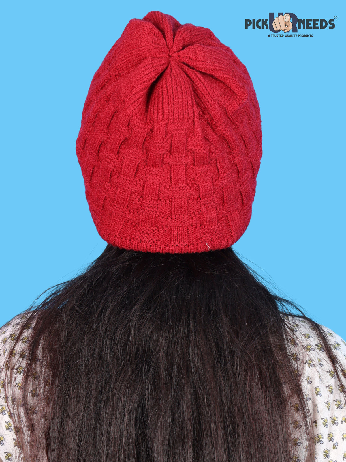 Pick Ur Needs Stylish Winter Cap for Women & Girls Warm Cozy Stretchable with Soft Knit Fabric