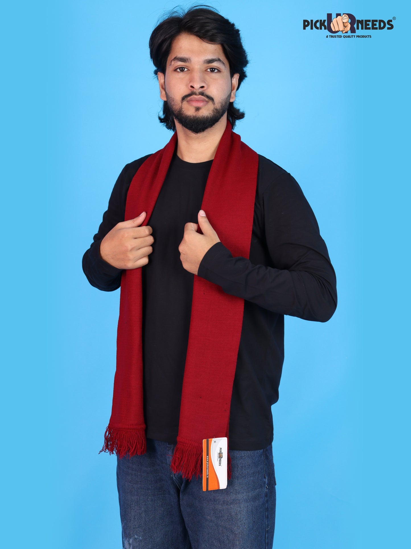 Pick Ur Needs Mens Winter Muffler Scarf for Boys & Men Soft Warm Neck Wrap Stole Lightweight Shawl