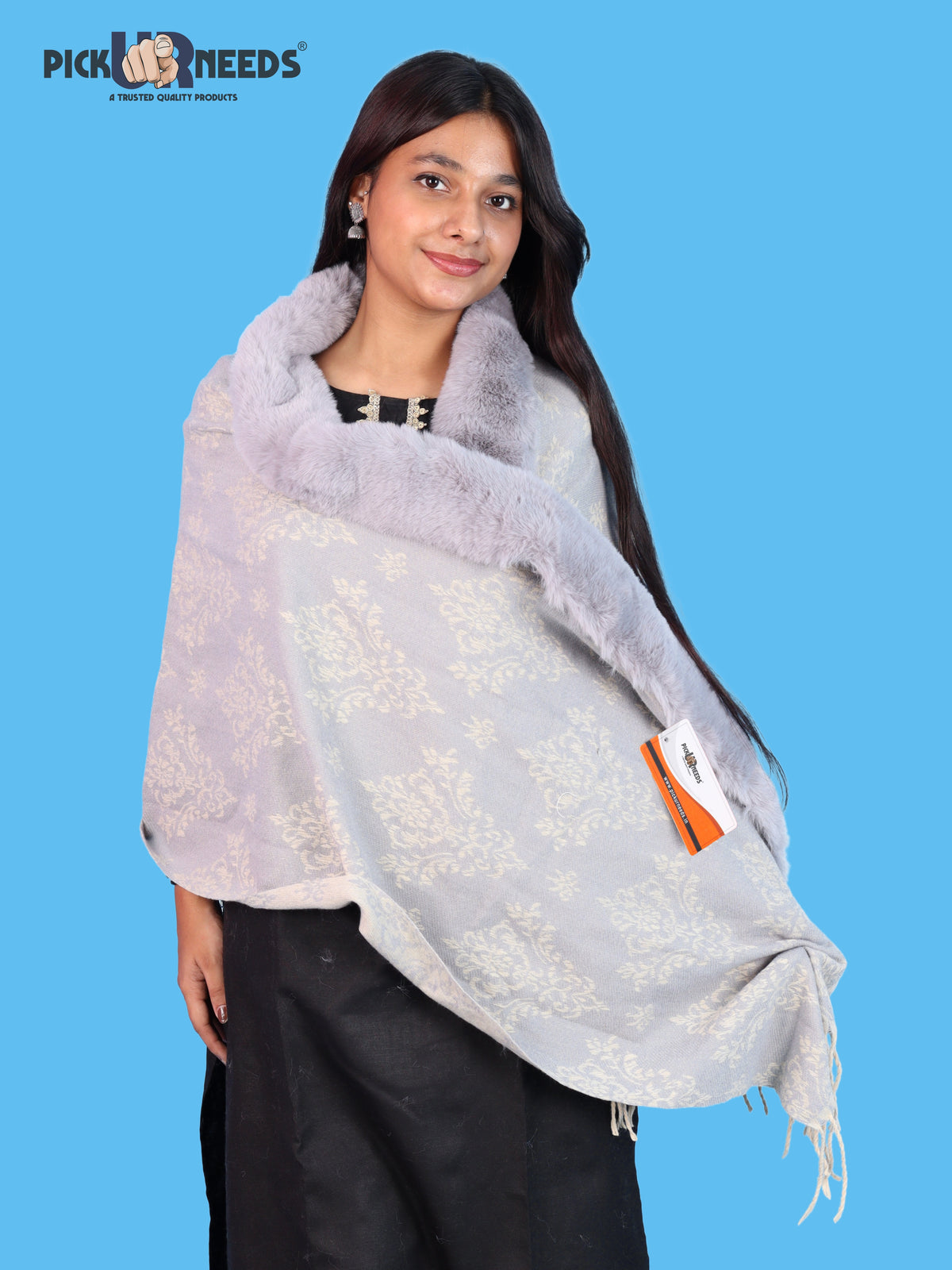 Pick Ur Needs Pashmina Self Design Women Shawl