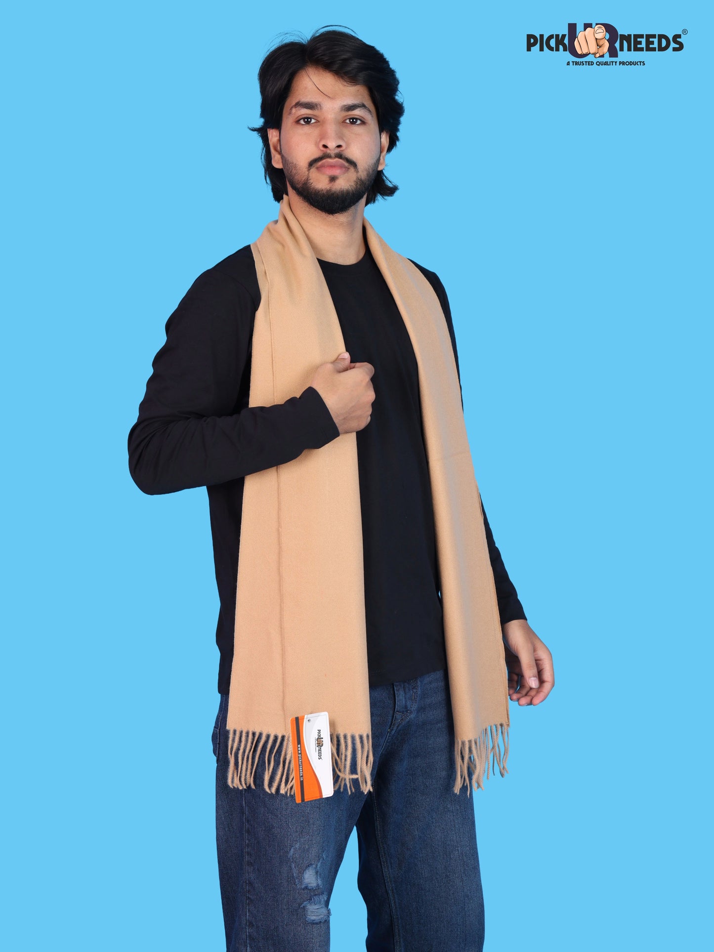 Pick Ur Needs Stylish Men’s Winter Muffler Soft Knitted Warm Neck Scarf