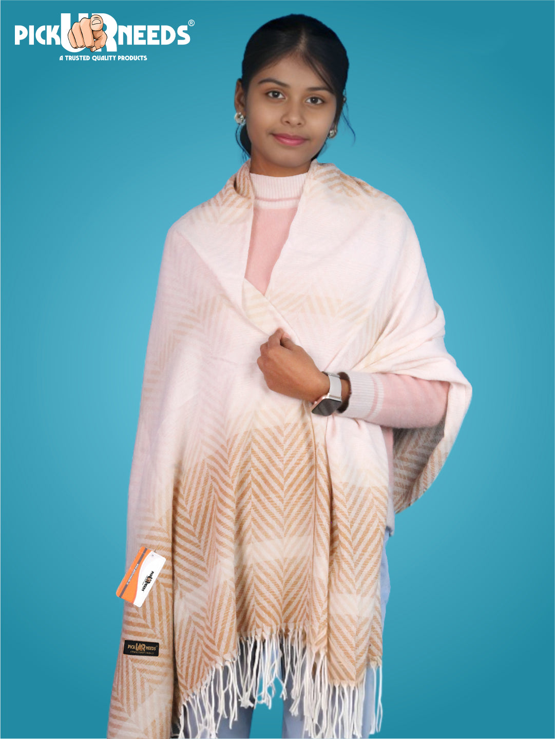 Pick Ur Needs Women's Designer Shawl Cozy Winter Wrap Soft Lightweight Shawl for Office & Travel