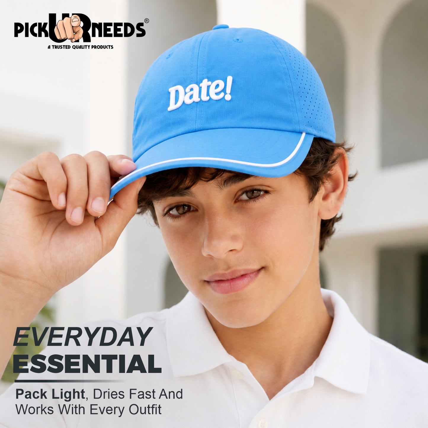 Pick Ur Needs Sports Baseball Cap for Teens Boys & Girls Lightweight Quick-Dry Adjustable Sun Protection Hat Breathable Everyday Outdoor Caps