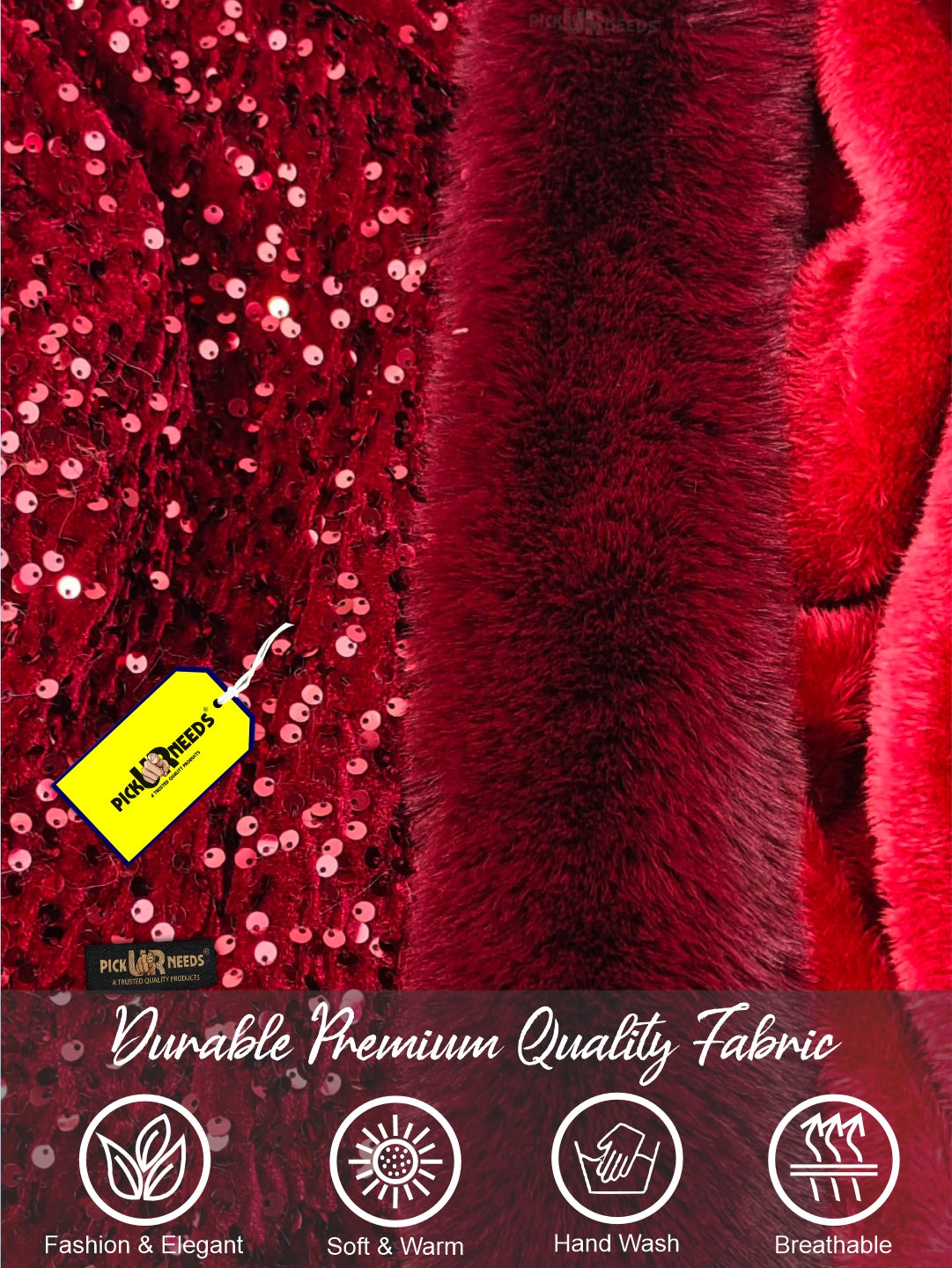 Visit the Pick Ur Needs Store Pick Ur Needs Luxury Sequin Faux Fur Shawl for Women Poncho & Winter Shrug Soft Warm Designer Wrap for Evening Parties