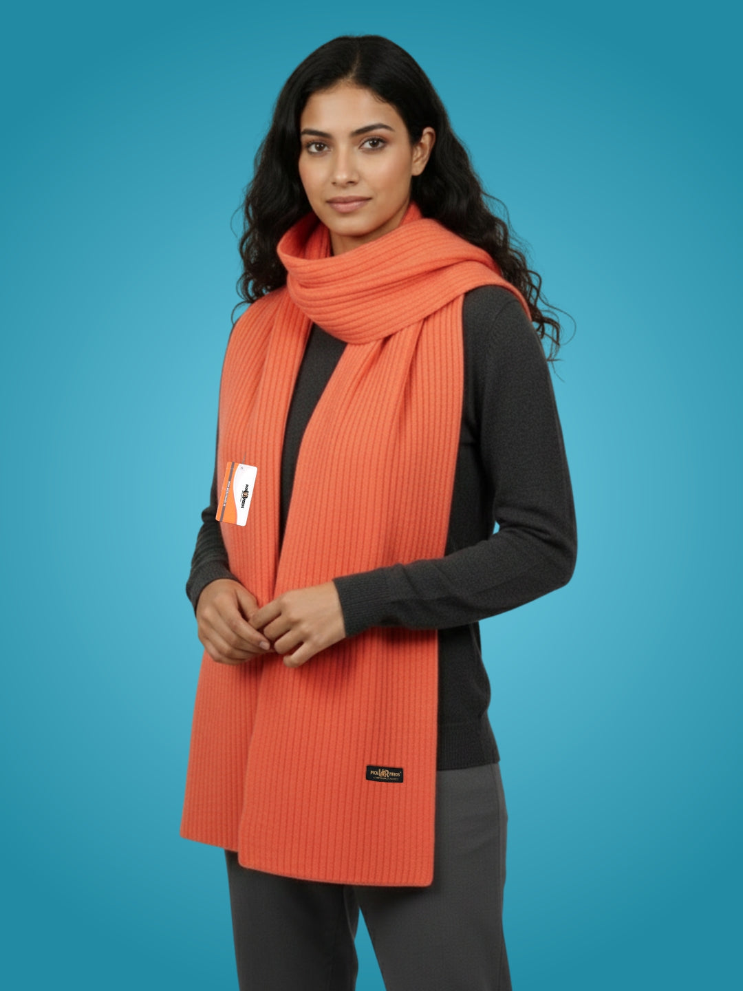Pick Ur Needs Ultra Soft Ribbed Knit Muffler for Women Warm Winter Woolen Scarf Cozy Lightweight Neck Warmer for Casual & Outdoor Use
