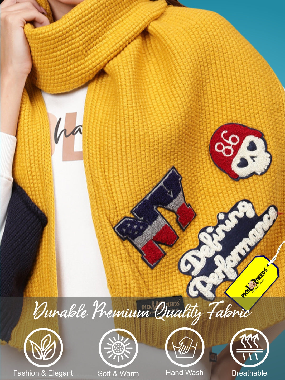 Pick Ur Needs Self Design Women Muffler