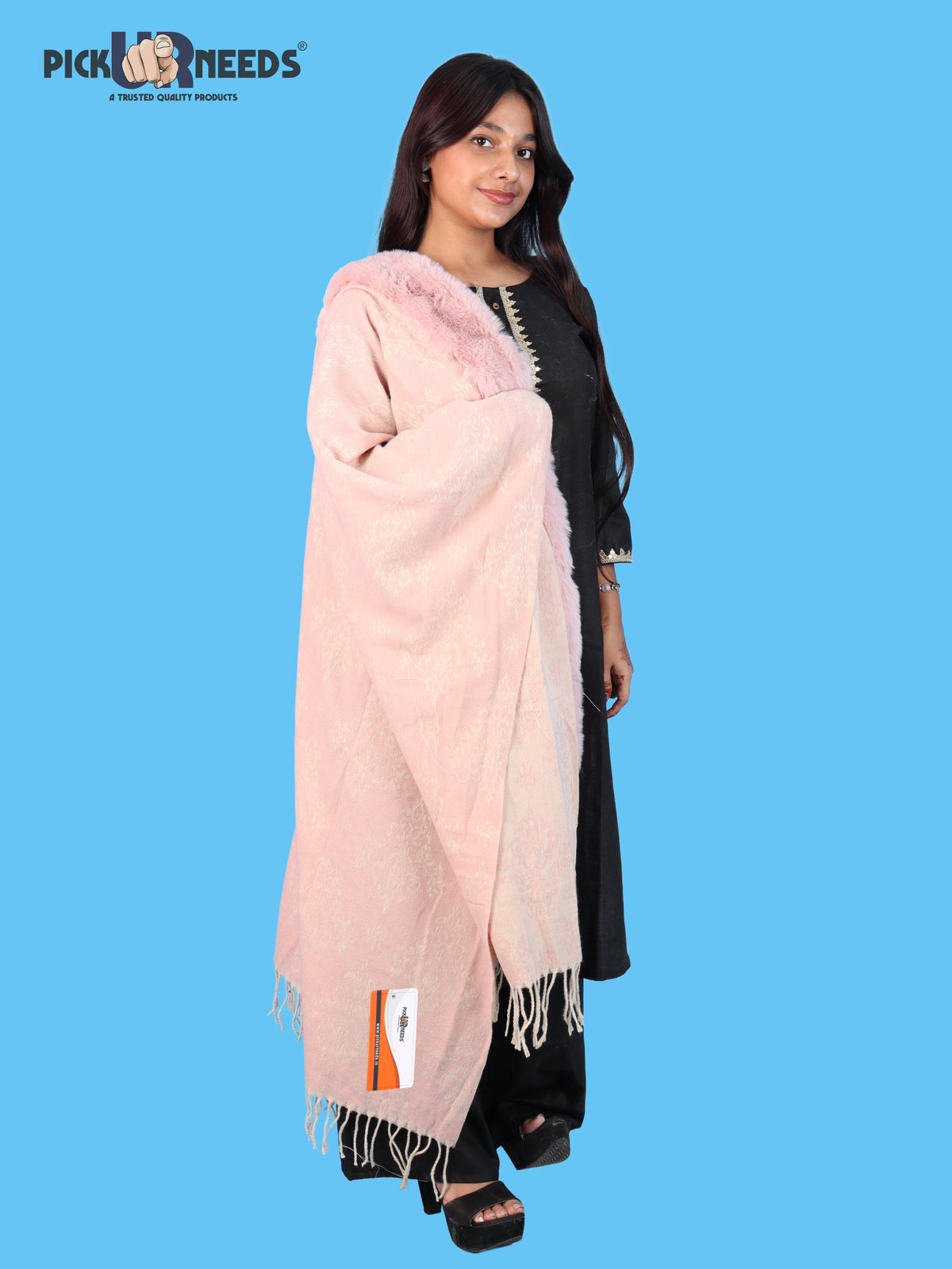 Pick Ur Needs Pashmina Self Design Women Shawl