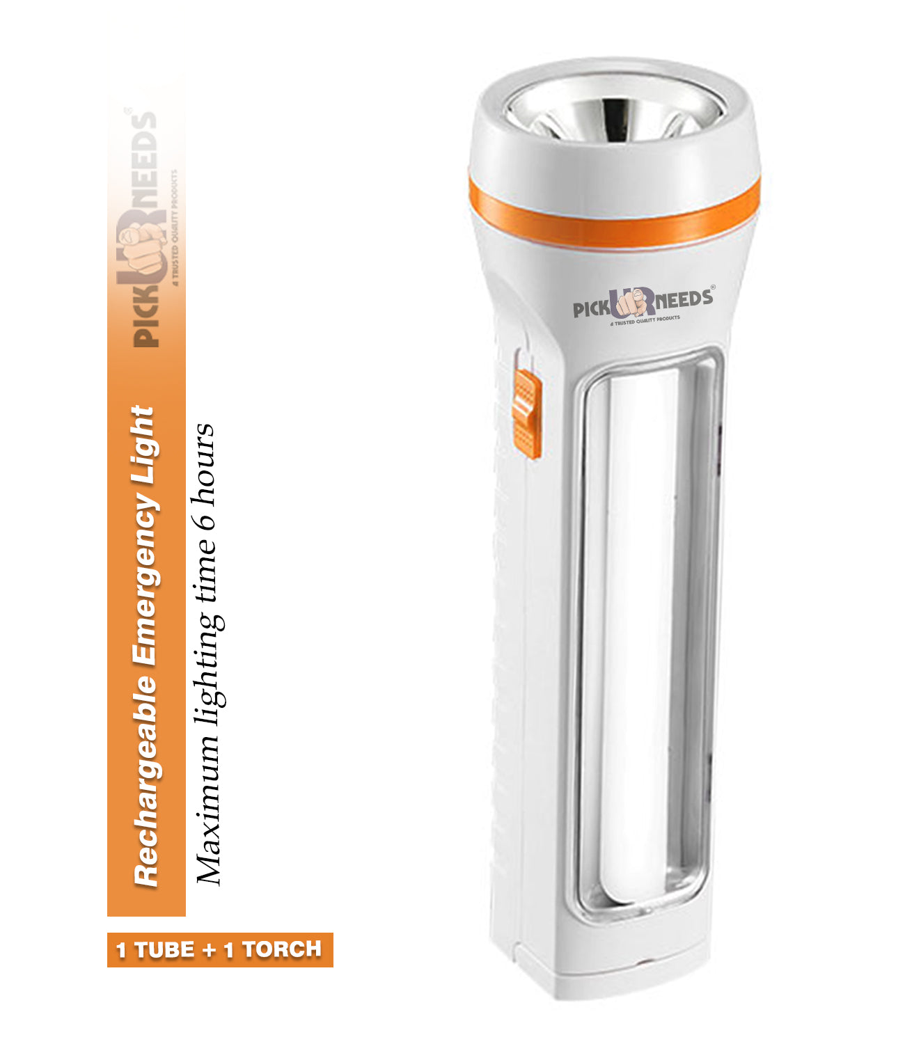 Pick Ur Needs Emergency Rechargeable LED 50W Search Torch Light With Slide Charging Plug