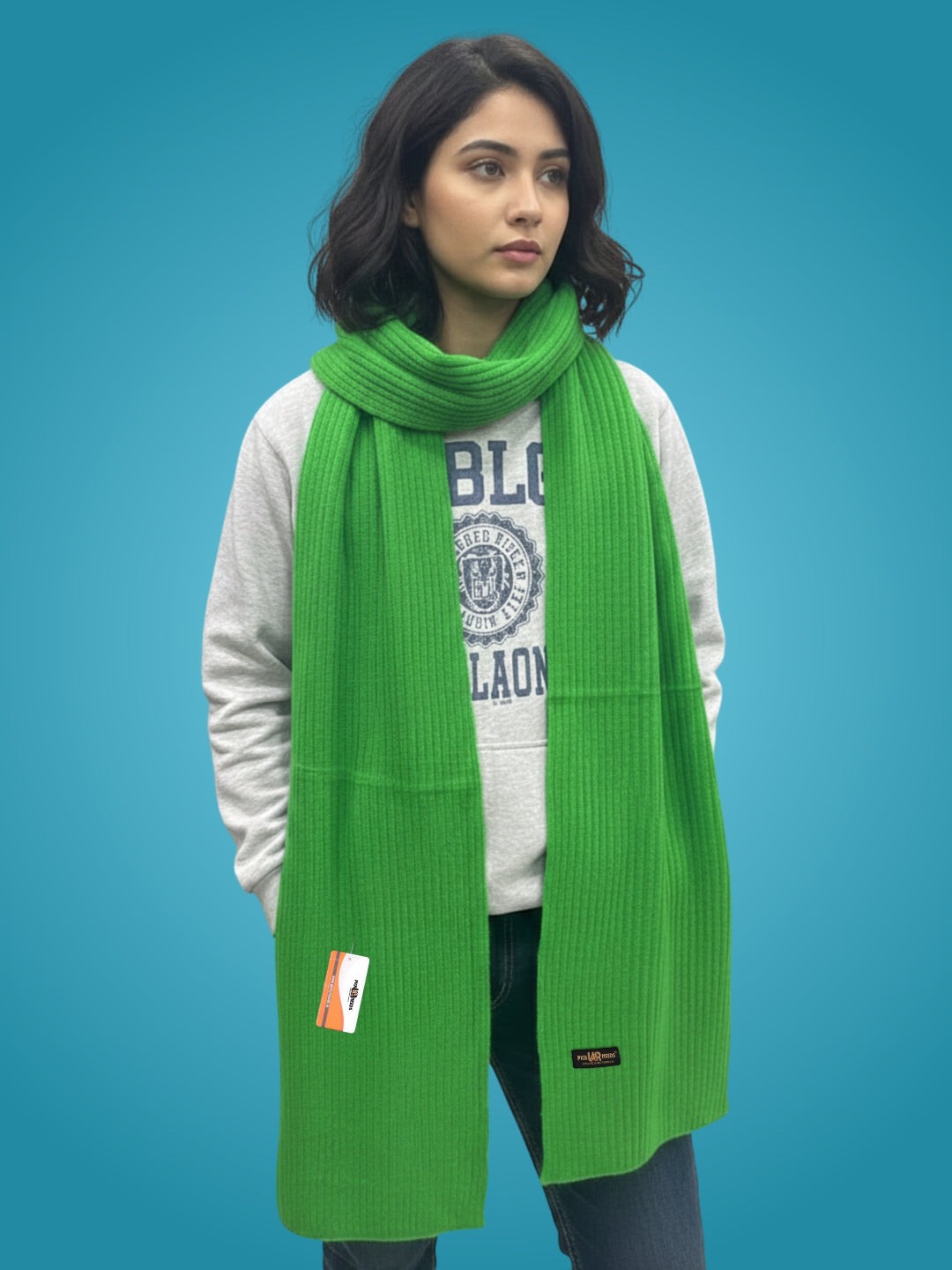 Pick Ur Needs Ultra Soft Ribbed Knit Muffler for Women Warm Winter Woolen Scarf Cozy Lightweight Neck Warmer for Casual & Outdoor Use