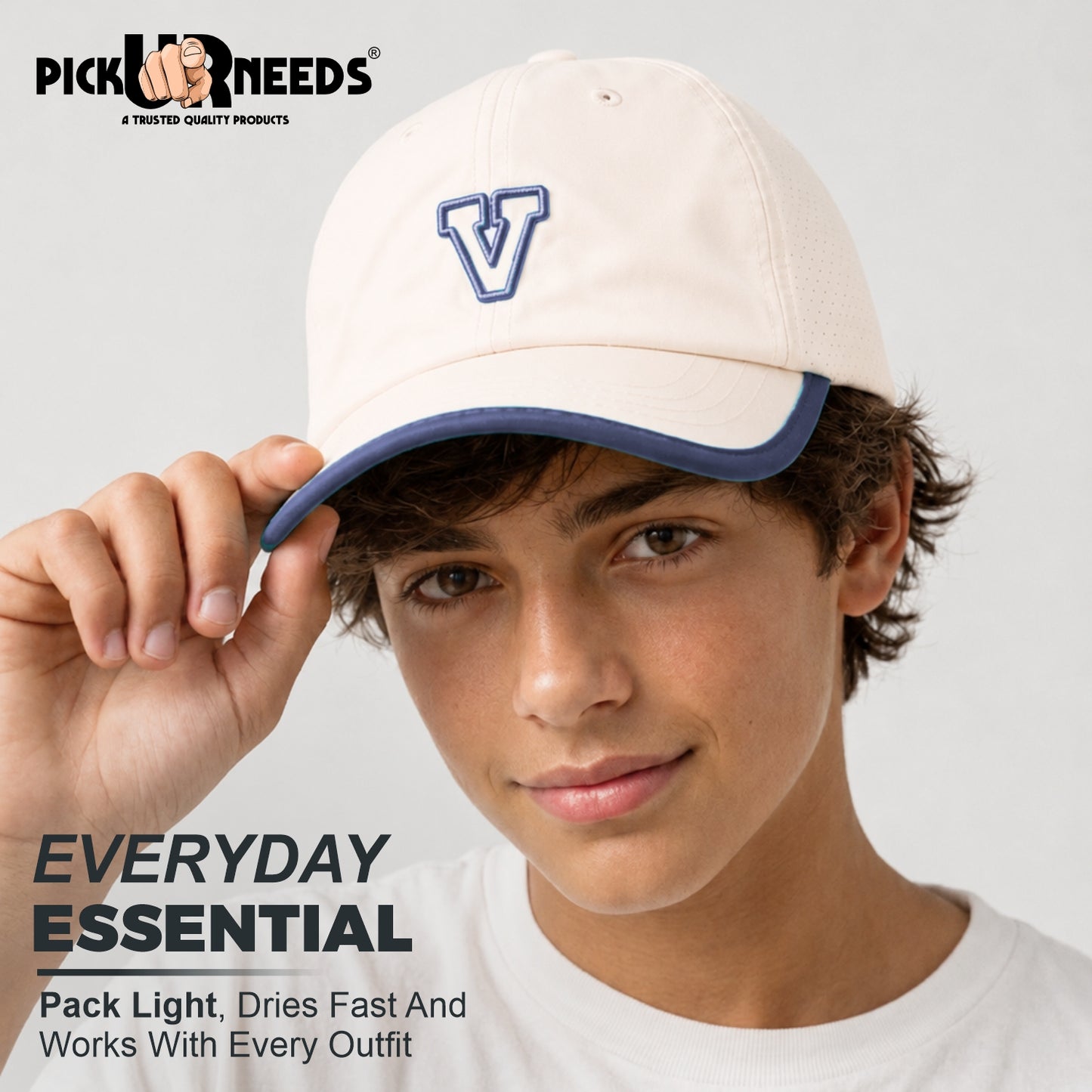 Pick Ur Needs Unisex Sports Baseball Cap Breathable Quick-Dry Summer Cap with Adjustable Strap