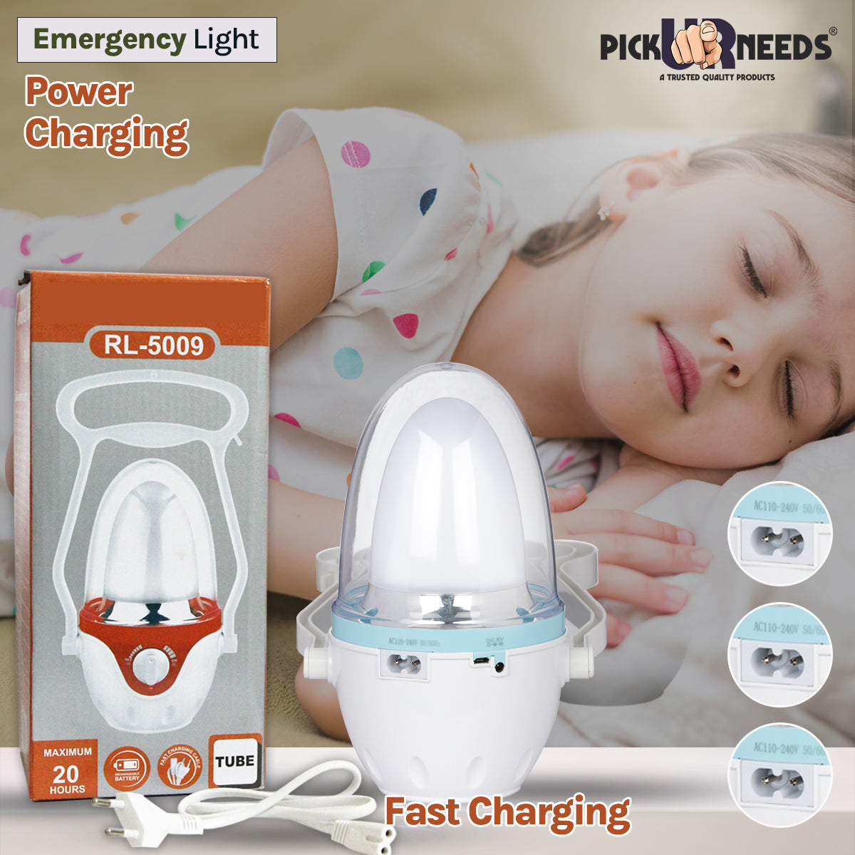 Pick Ur Needs Home Emergency Rechargeable LED Lantern Lamp Light With Solar Panel 12 hrs Lantern Emergency Light (With Solar)