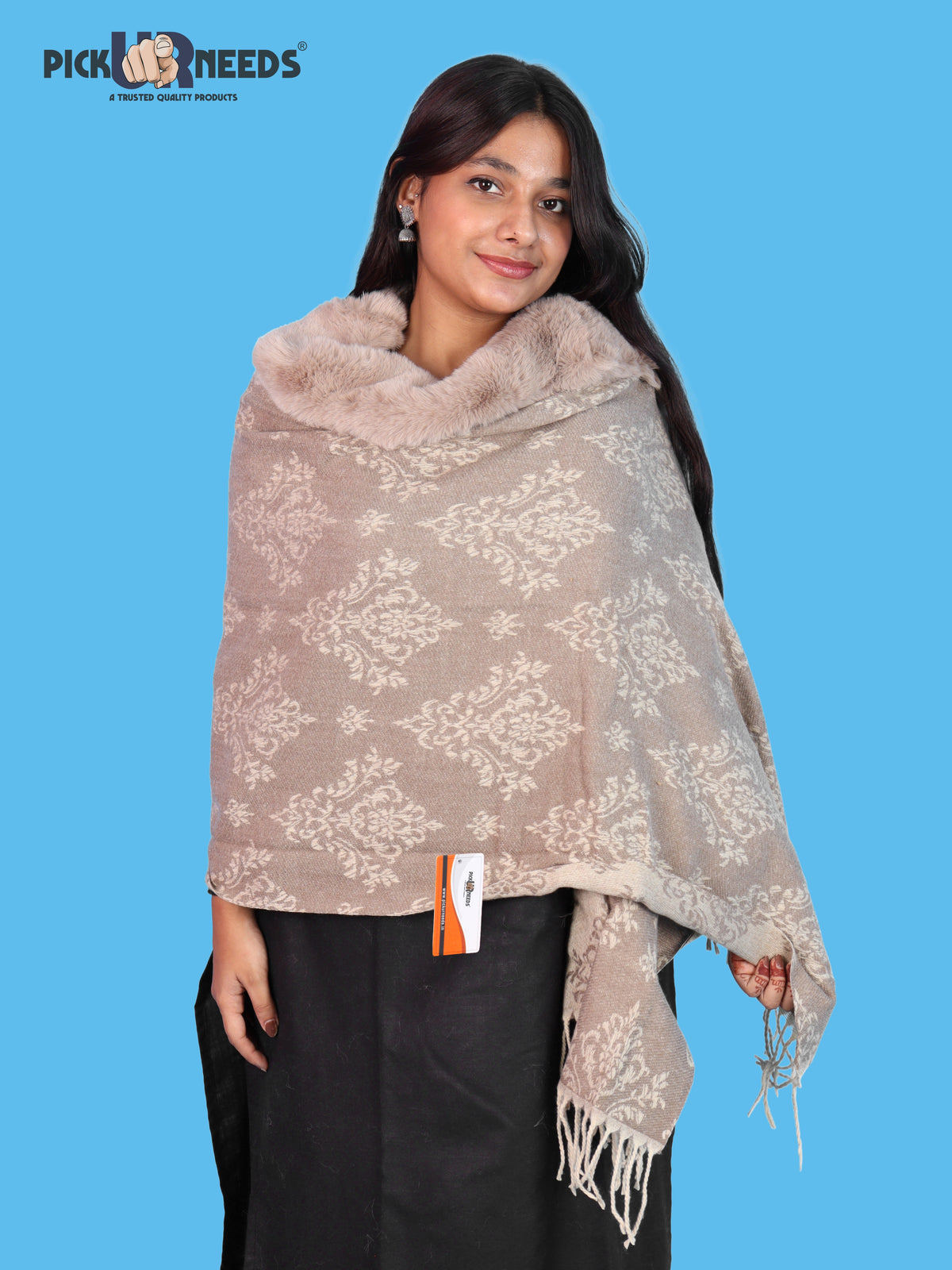 Pick Ur Needs Pashmina Self Design Women Shawl